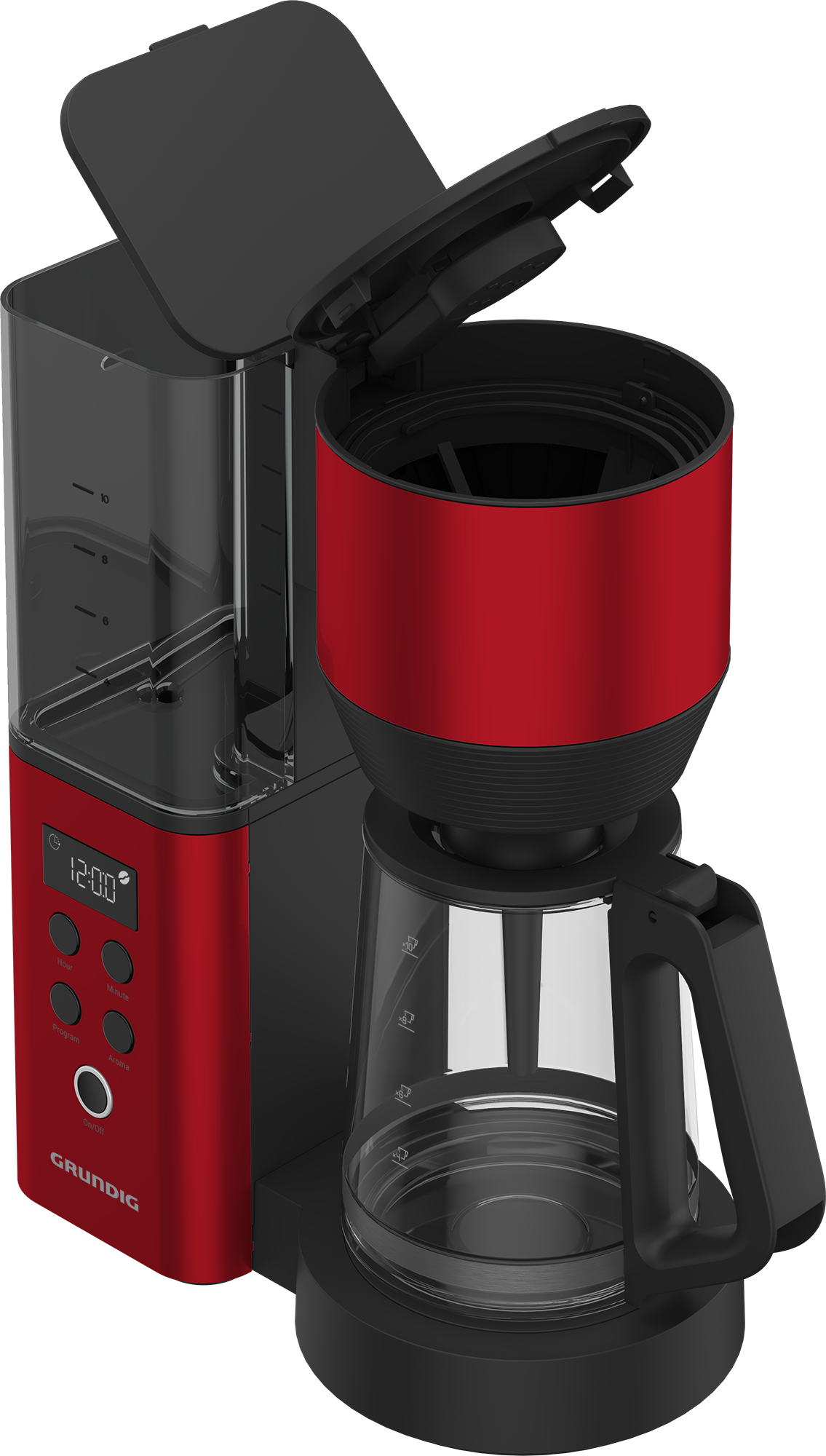 Grundig Filterkaffeemaschine »KM 8440«, 1,25 l Kaffeekanne, Permanentfilter, Digital