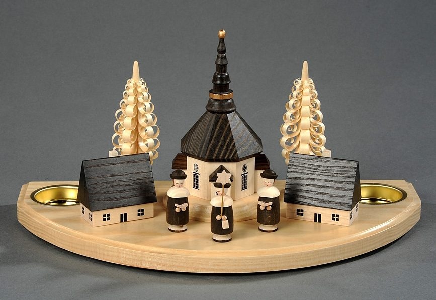 Albin Preissler Teelichthalter "Seiffener Dorf mit Kurrende, Handwerkskunst günstig online kaufen