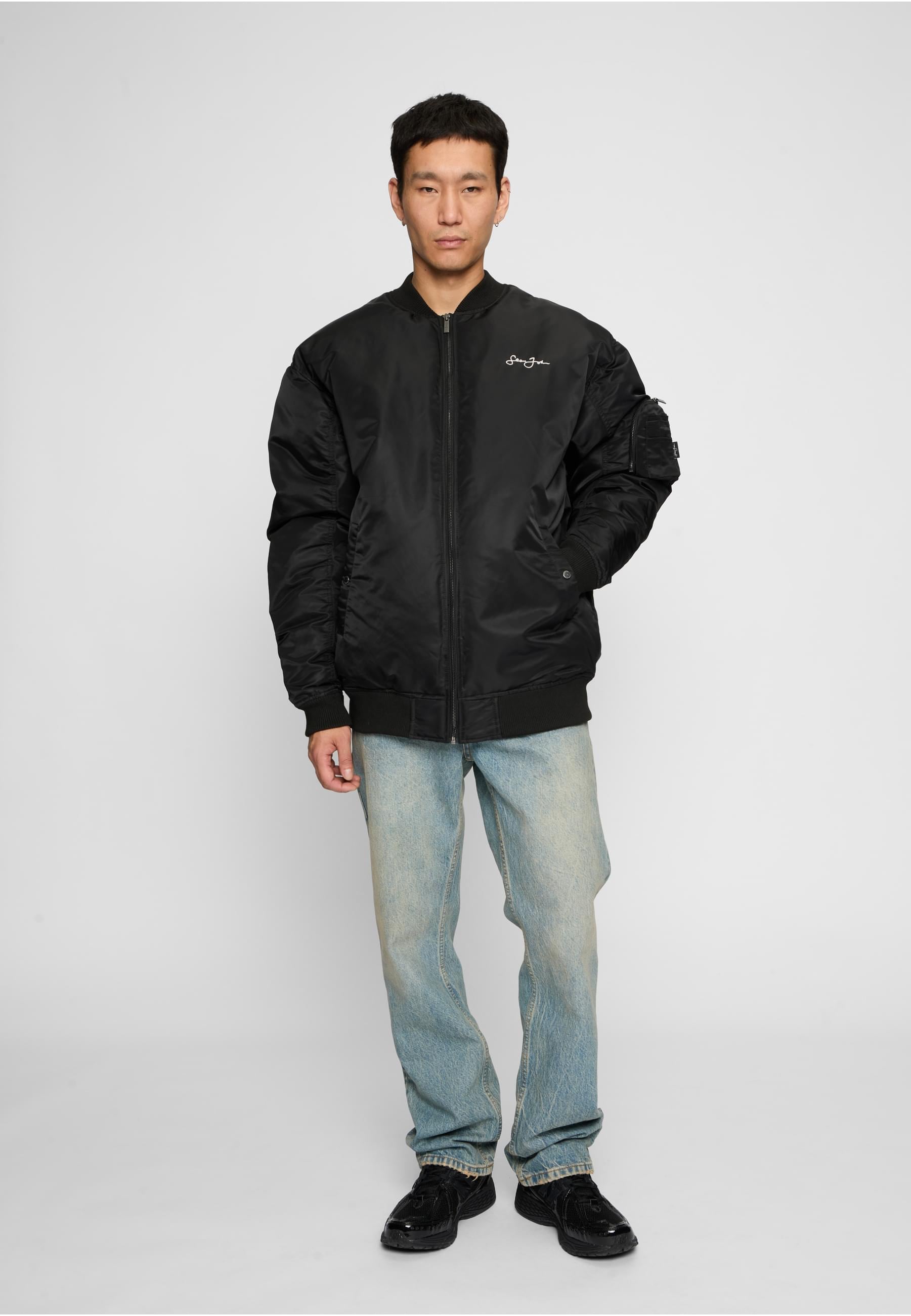 Sean John Bomberjacke »Sean John Herren JM224-008-02 Script Logo Oversize Bomberjacket«, (1 St.), mit Kapuze