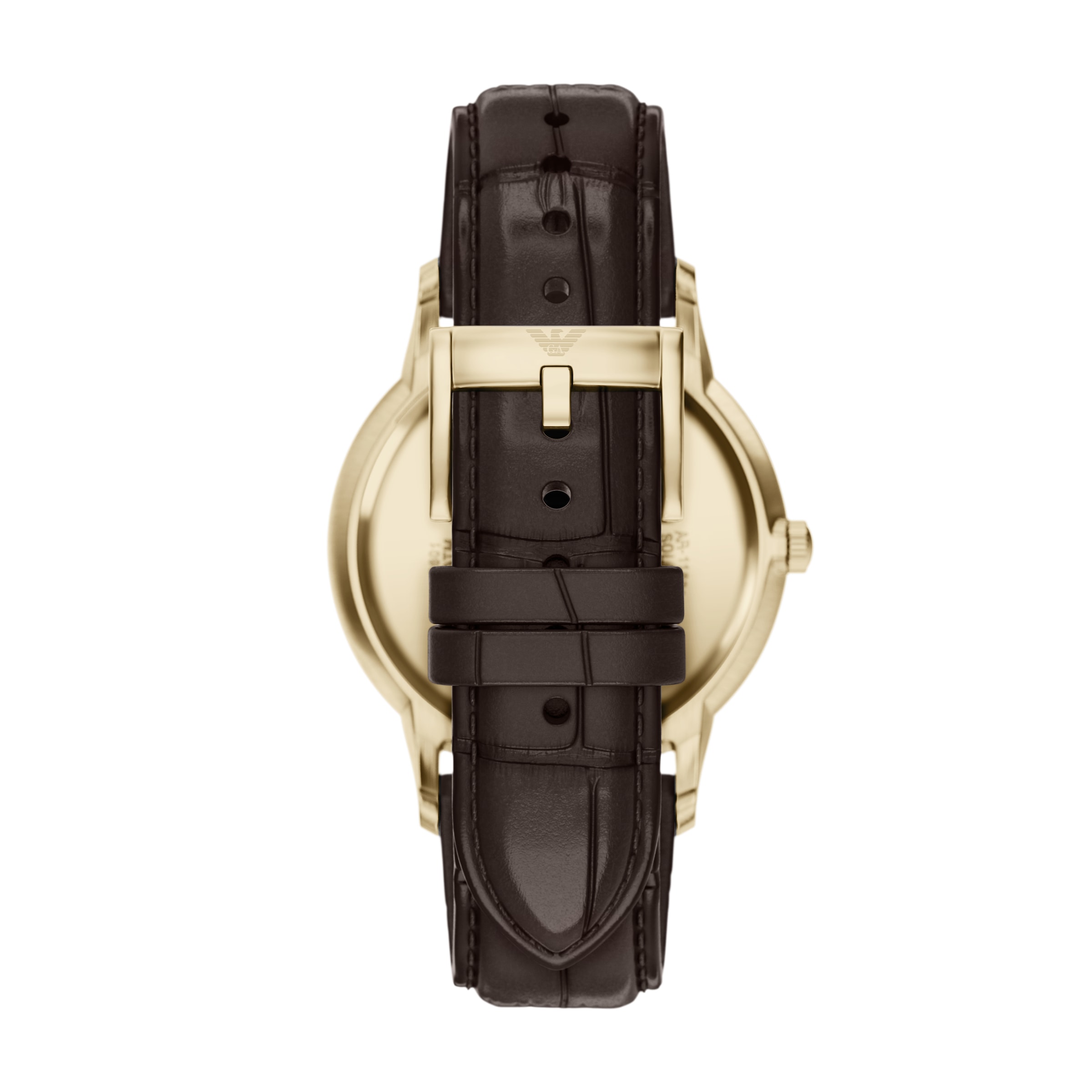Emporio Armani Quarzuhr Armbanduhr, Lederarmband, analog, Tag
