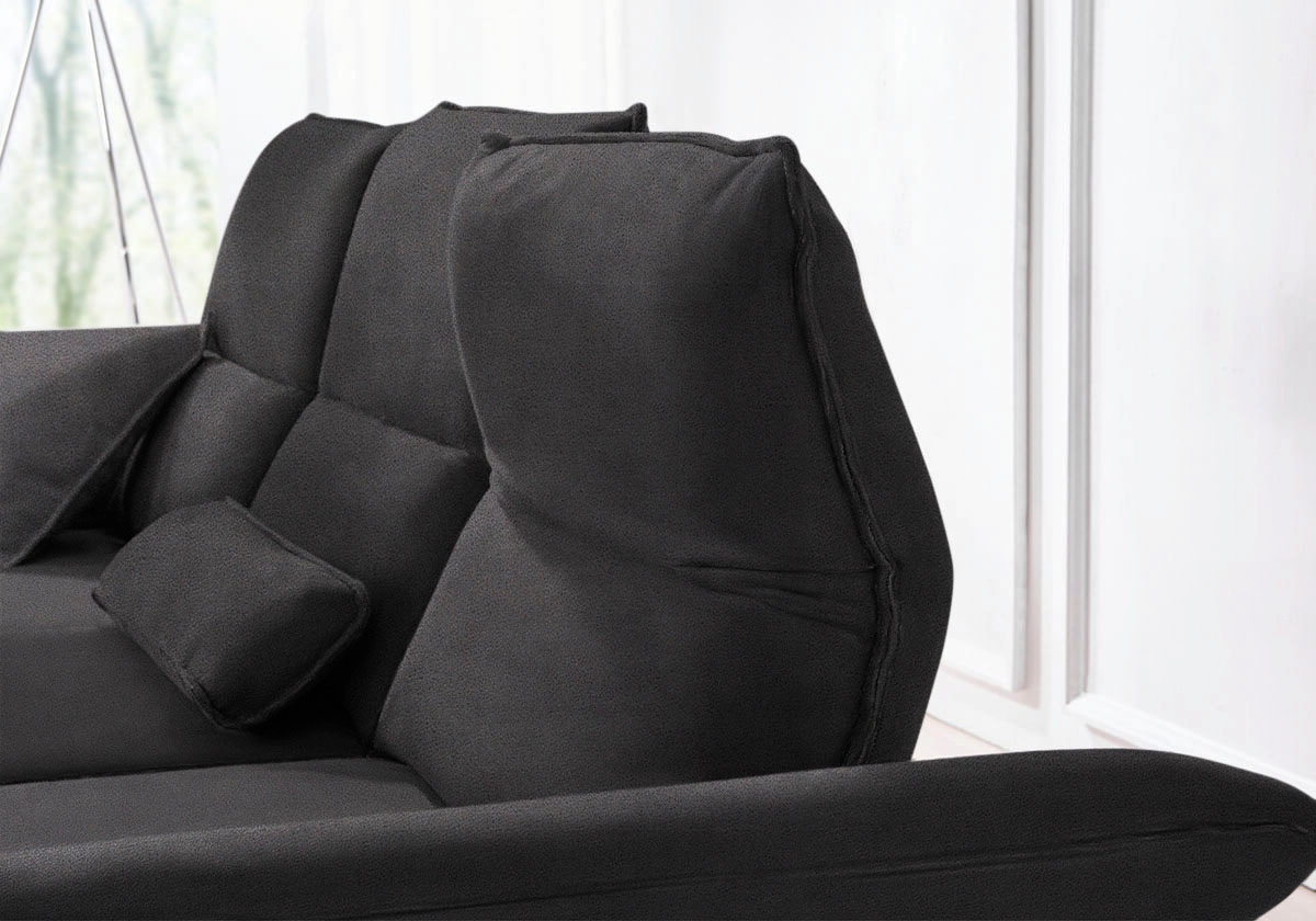 Ecksofa W.SCHILLIG "broadway, Designsofa mit tollem Sitzkomfort", grau (anthrazit s37), B:291cm H:94cm T:164cm, Stoff S37 (100% Polyester): Luxus-Microfaser in Lederoptik, Sofas, Ecksofa, Sitztiefenverstellung, Kopfteil- & Seitenteilverstellung, Breite 29 10