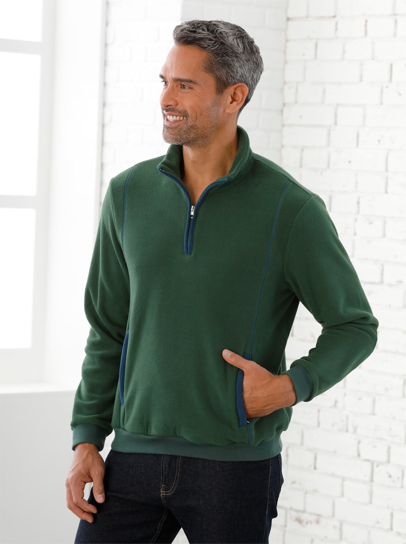 Classic Langarmshirt "Fleece-Shirt" günstig online kaufen