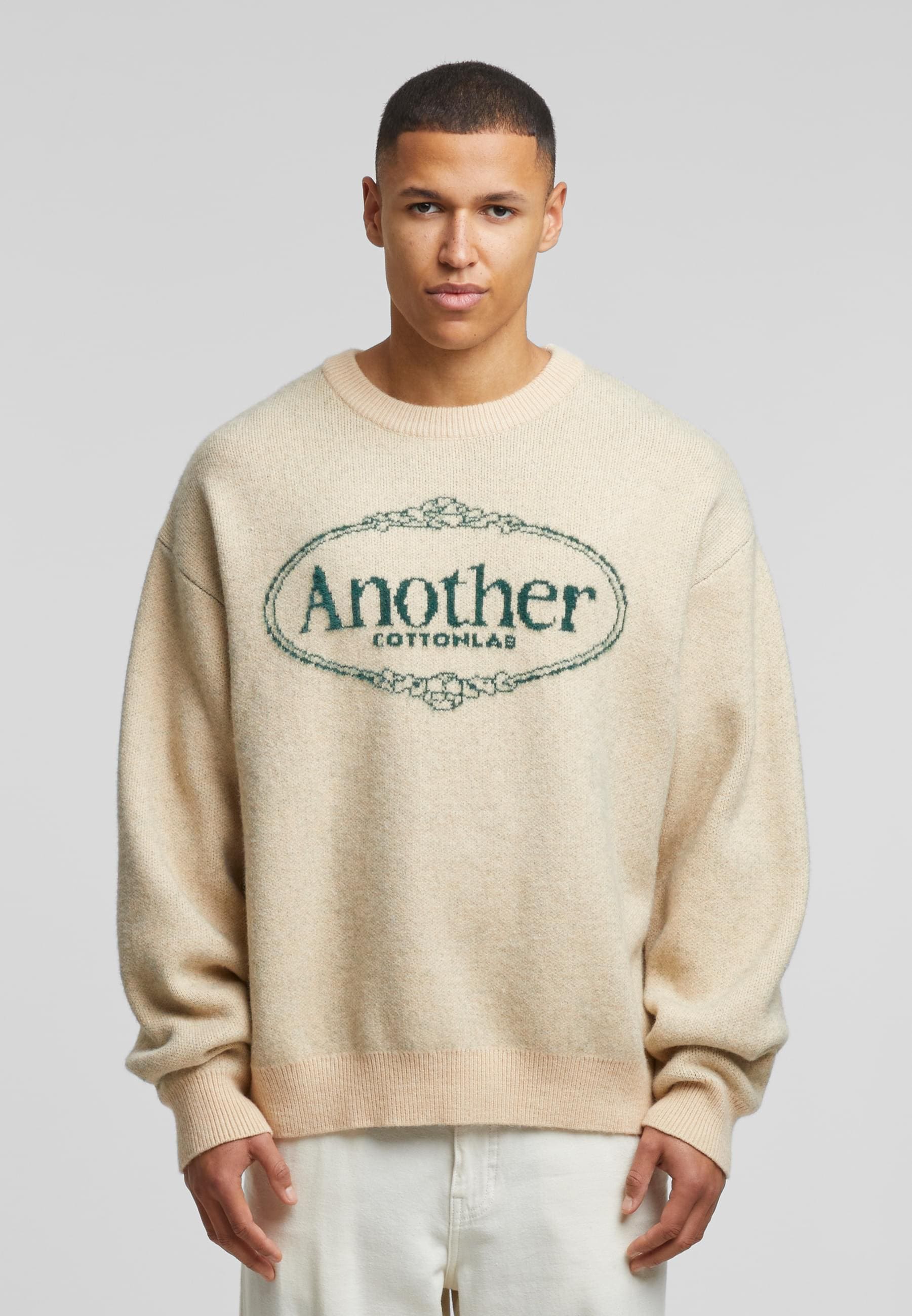 Another Cotton Lab Rundhalspullover »Another Cotton Lab Royal Chest Print Sweater«, (1 tlg.)