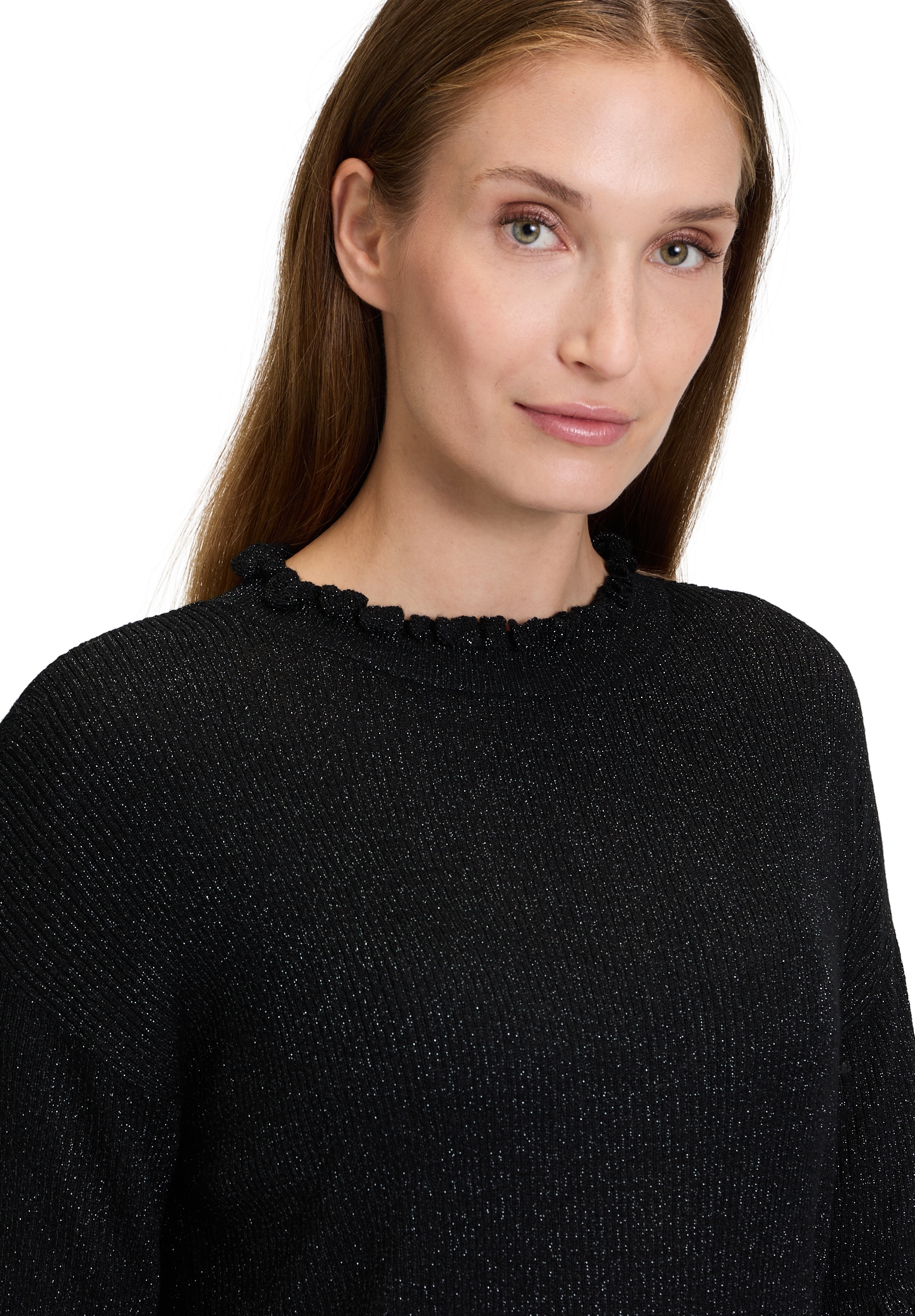 Cartoon Strickpullover »Cartoon Strickpullover mit Rüschen«, (1 tlg.), Struktur