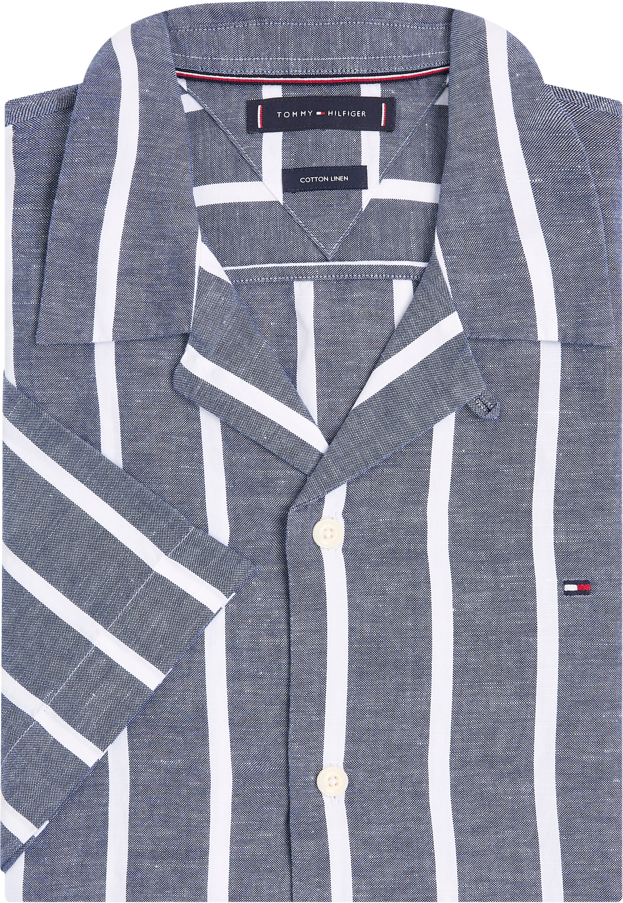 Tommy Hilfiger Kurzarmhemd »LINEN BLEND STRIPED SS RF SHIRT«
