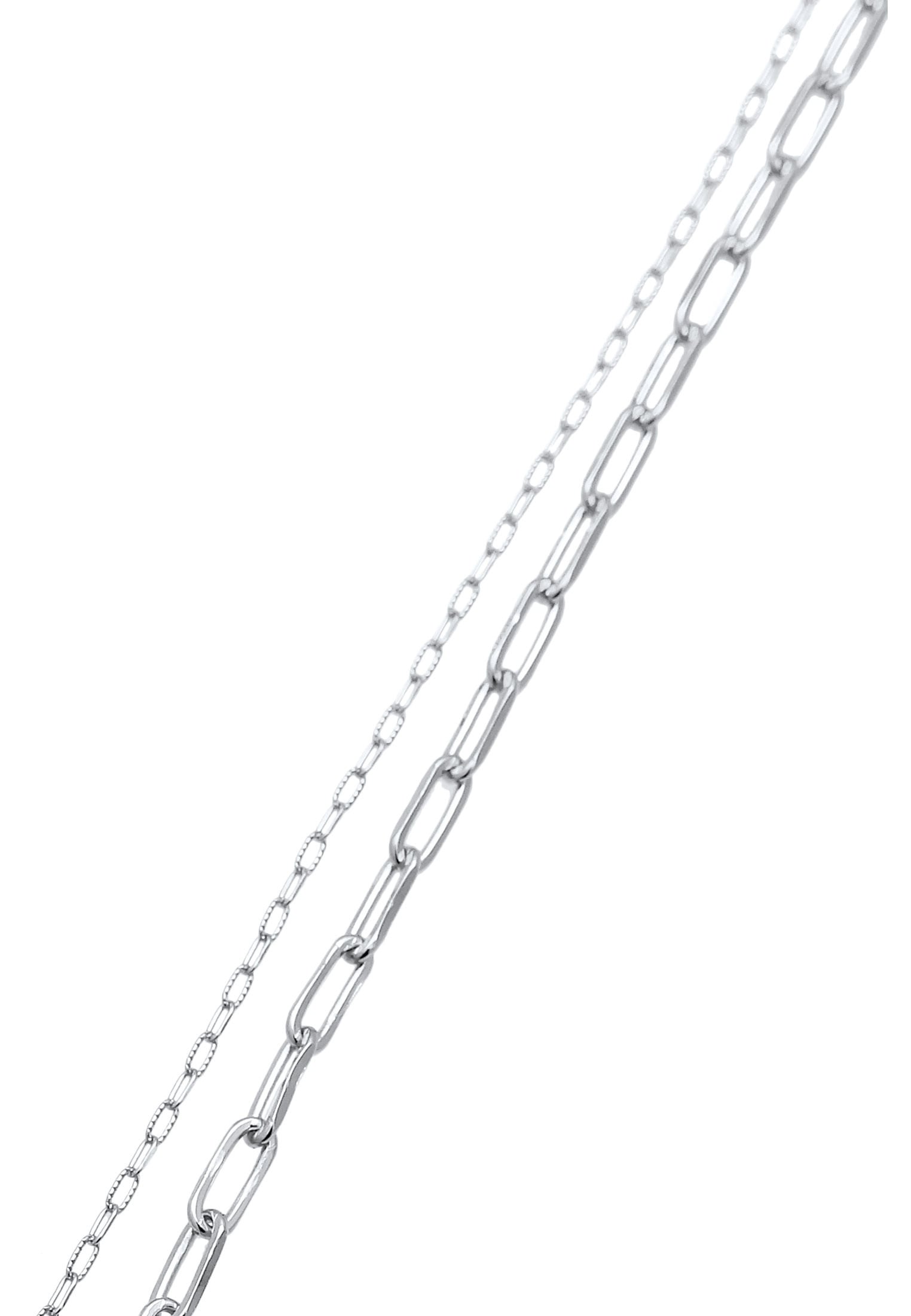 Elli Gliederkette »Layer Glieder Oval Basic Chunky Chain 925 Silber«