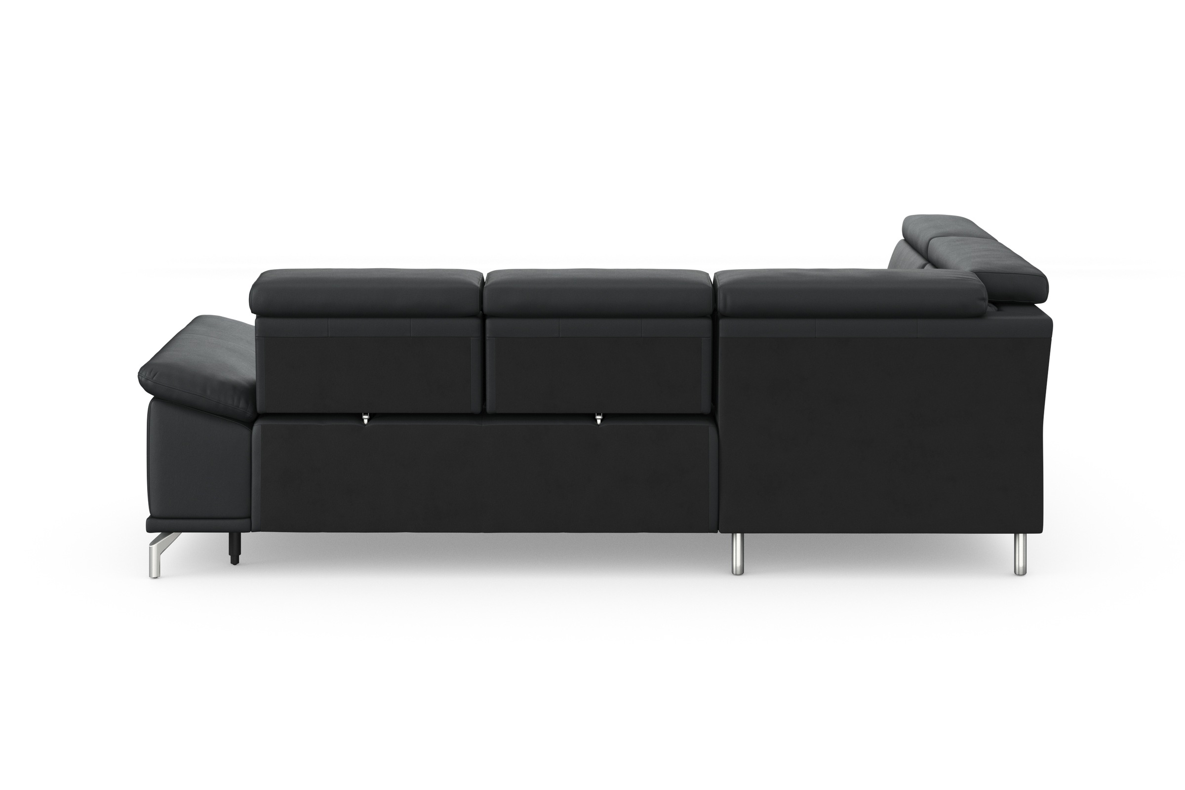 sit&more Ecksofa »Cabrio L-Form, mit Sitztiefenverstellung, Arm- und Kopfteilverstellung«, 3 Nierenkissen, Federkern, optional Bettfunktion und Stauraum