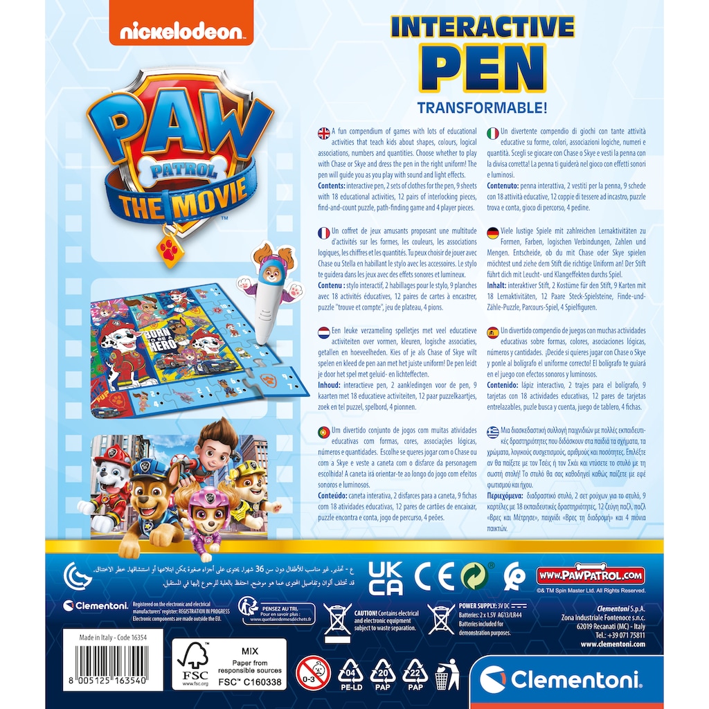 Clementoni® Spielesammlung »Interaktiver Stift, Paw Patrol«