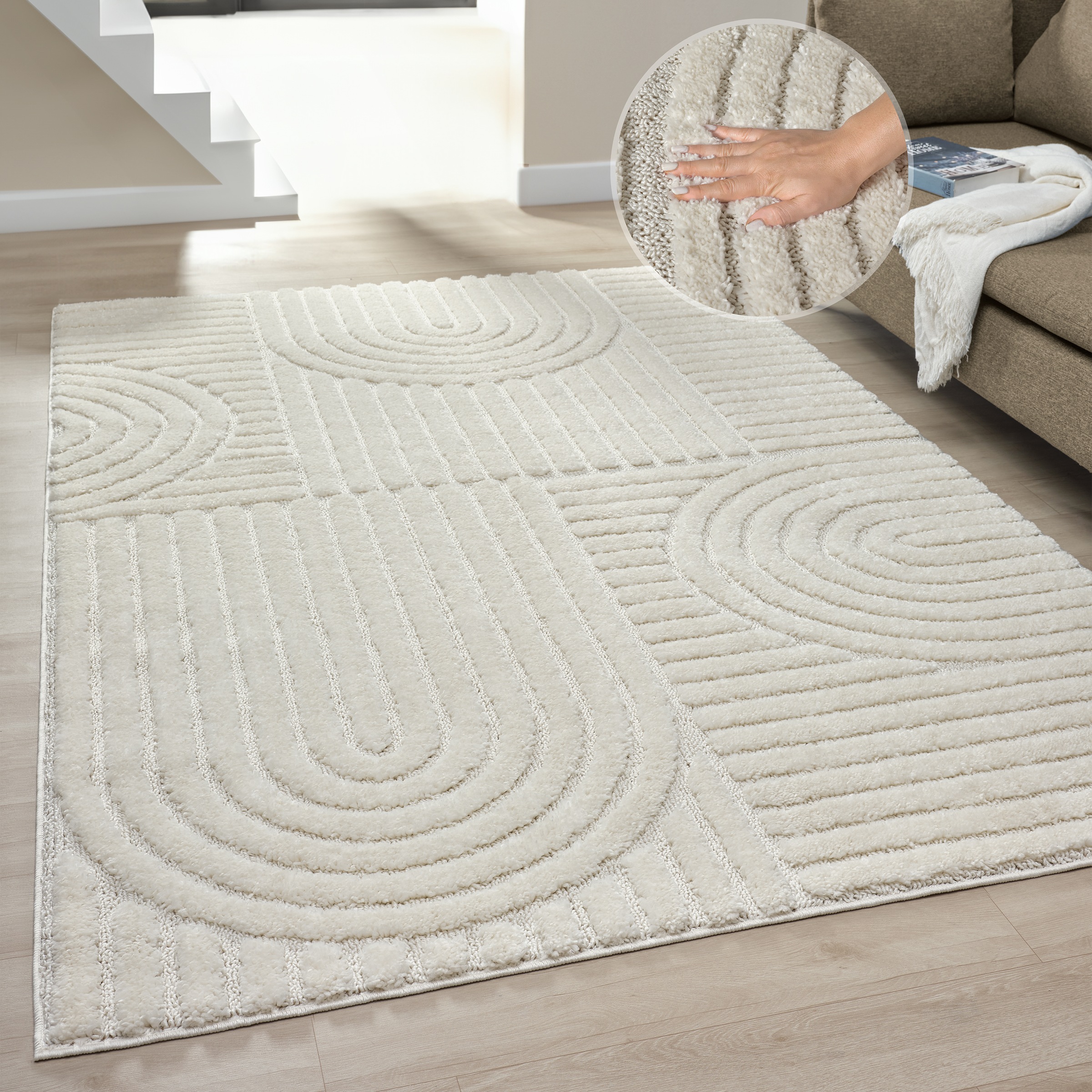 OTTO home Teppich "Jonne, Boho-Design, Scandi, Designteppich" rechteckig 20 günstig online kaufen