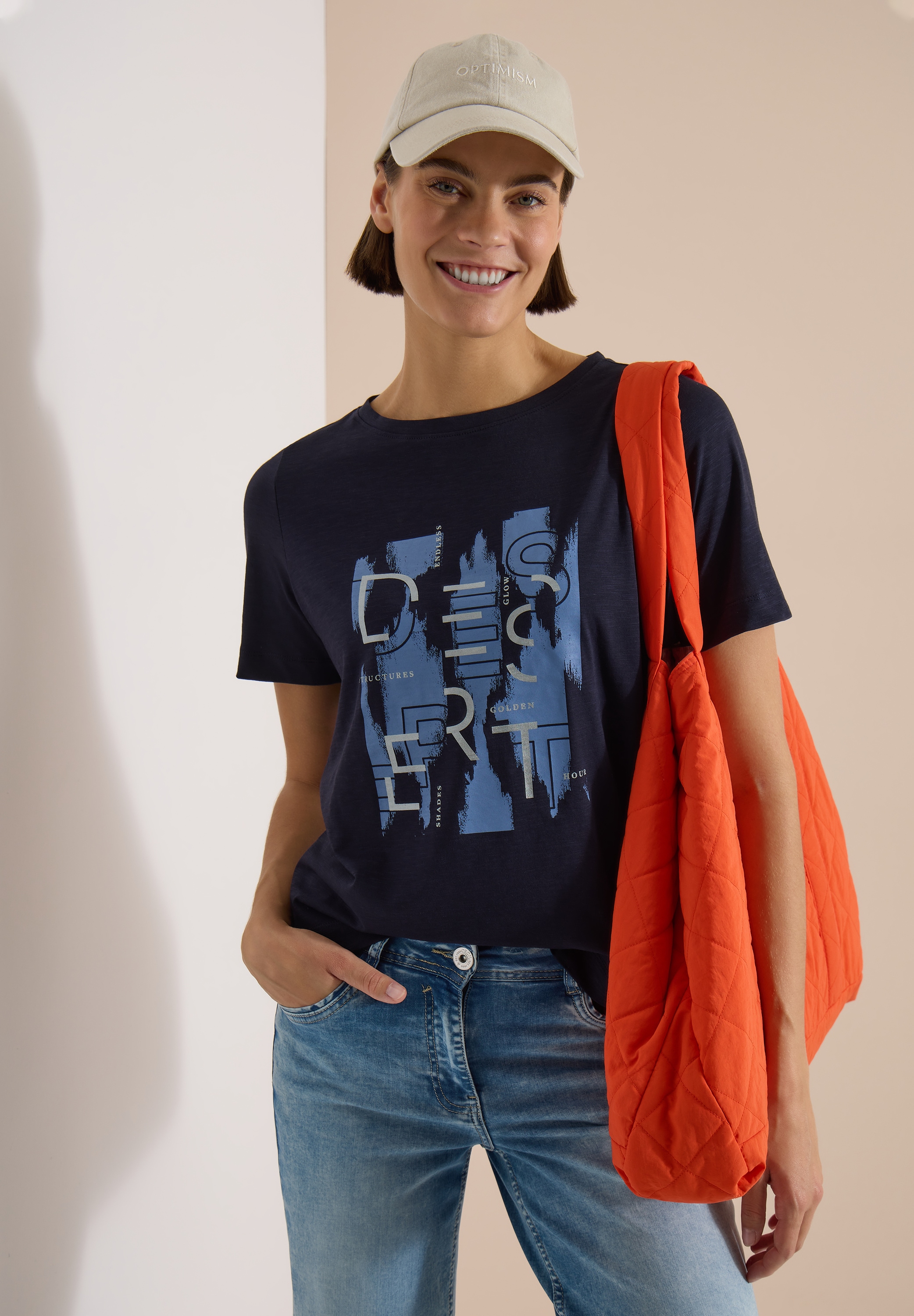 Cecil Kurzarmshirt Sommershirt mit Print
