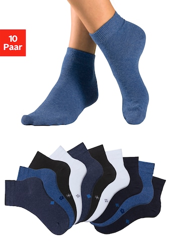 Kurzsocken, (Packung, 10 Paar)