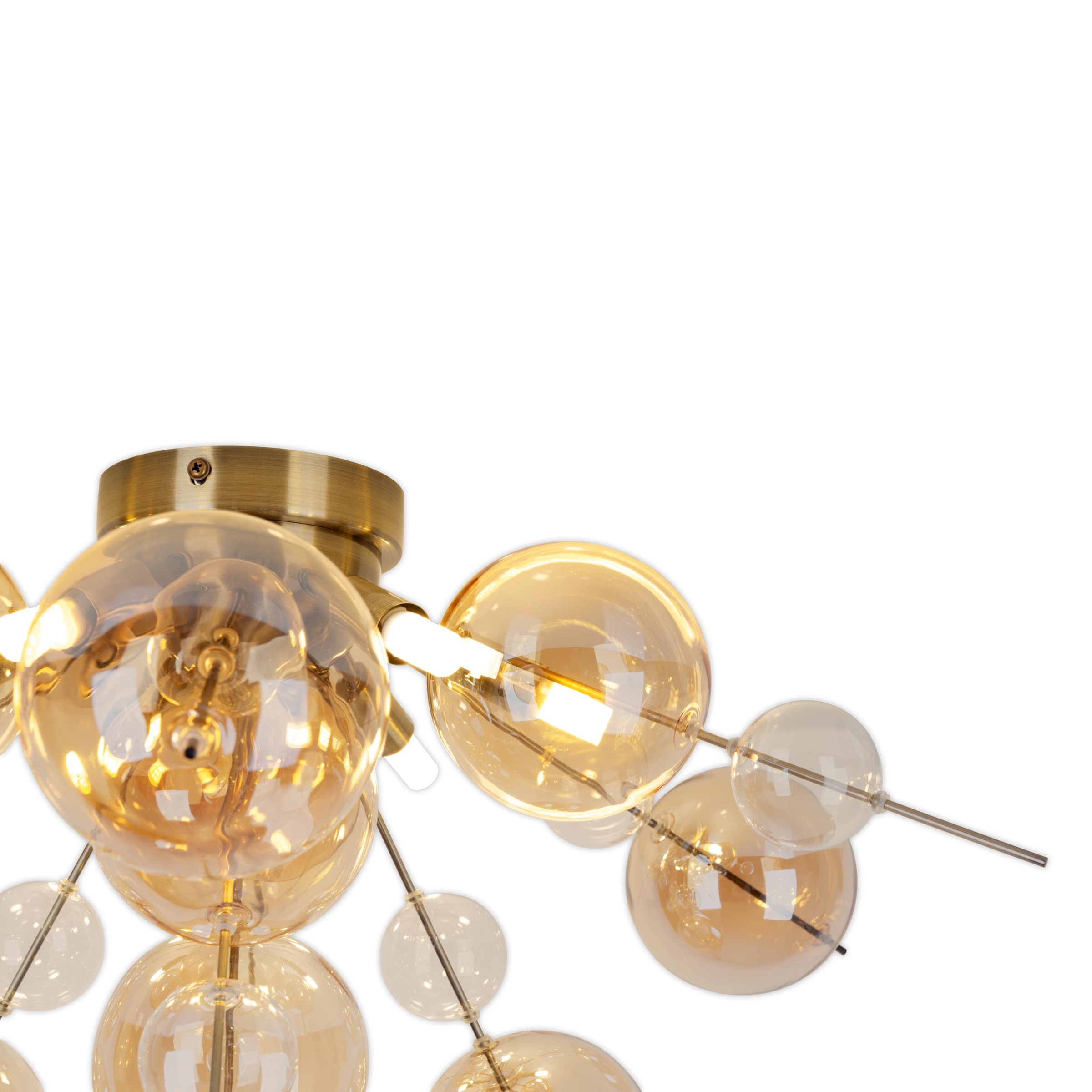 näve Deckenleuchte »Explosion« G9 1 Stk. halbrund, Glaskugeln an Metallstäben, exkl. 6x G9