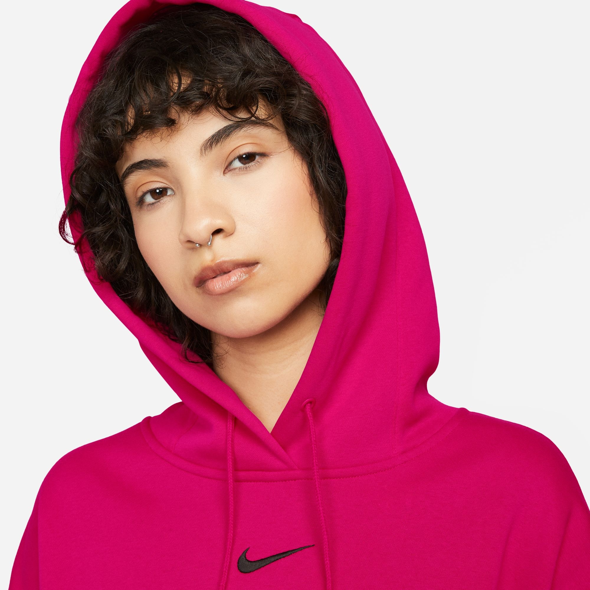 Hot pink hot sale nike pullover