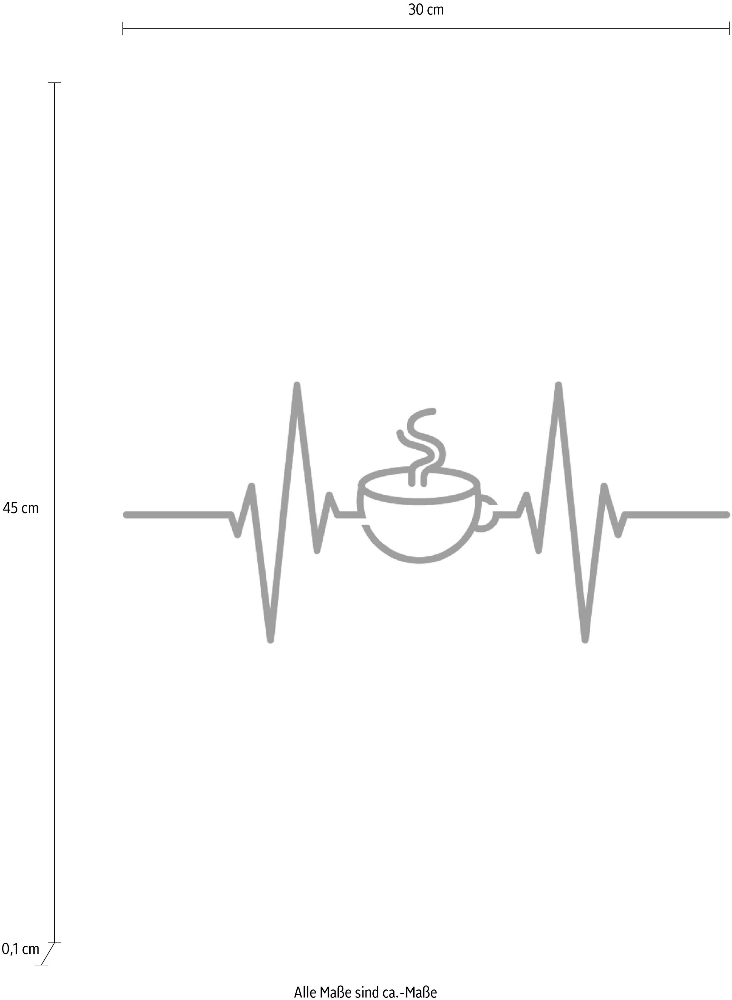 queence Wanddekoobjekt "Kaffee", Stahlschild, Blechschild, Spruch, Witzig, günstig online kaufen