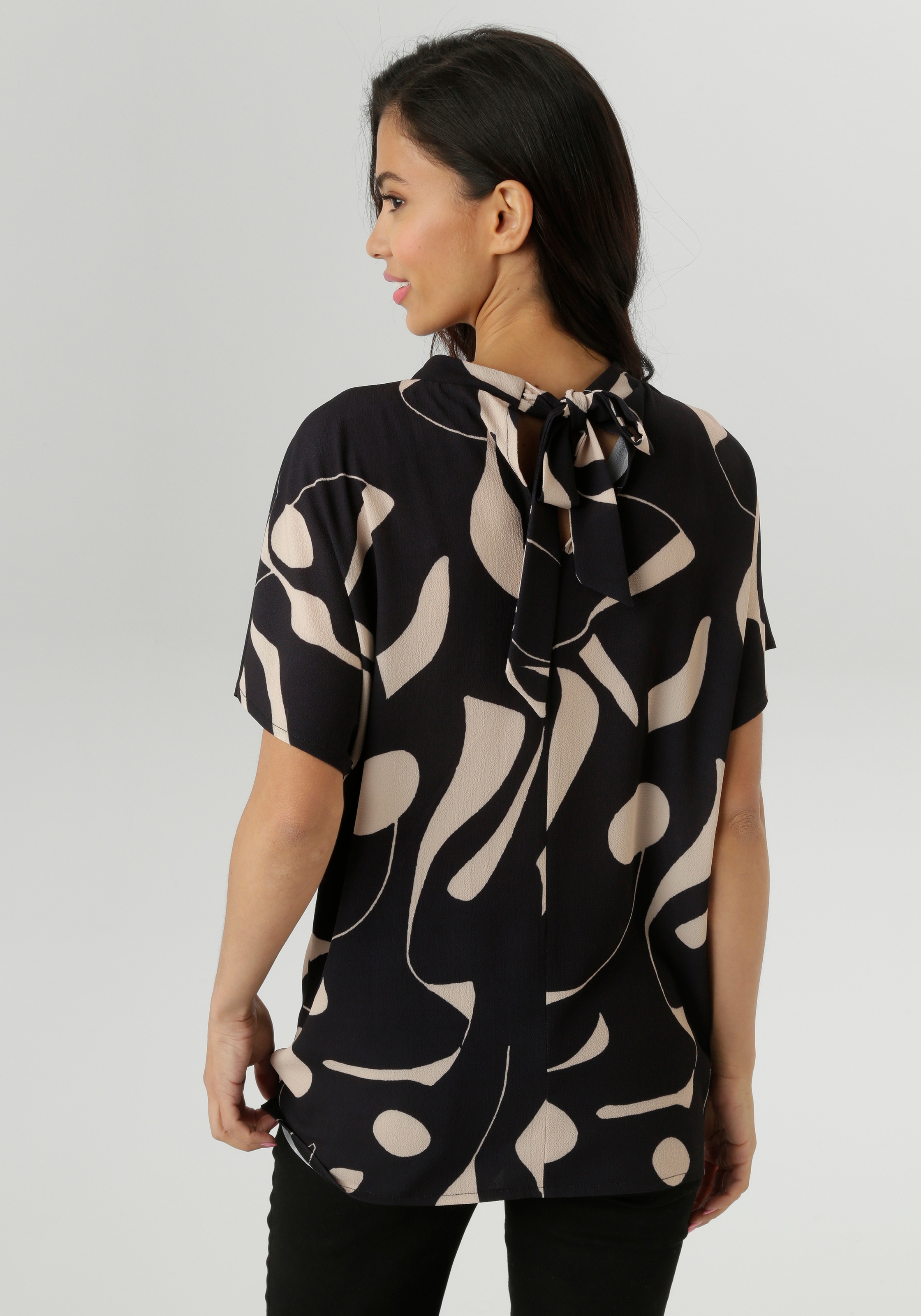 Aniston SELECTED Kurzarmbluse, in extra weiter Form - NEUE KOLLEKTION günstig online kaufen