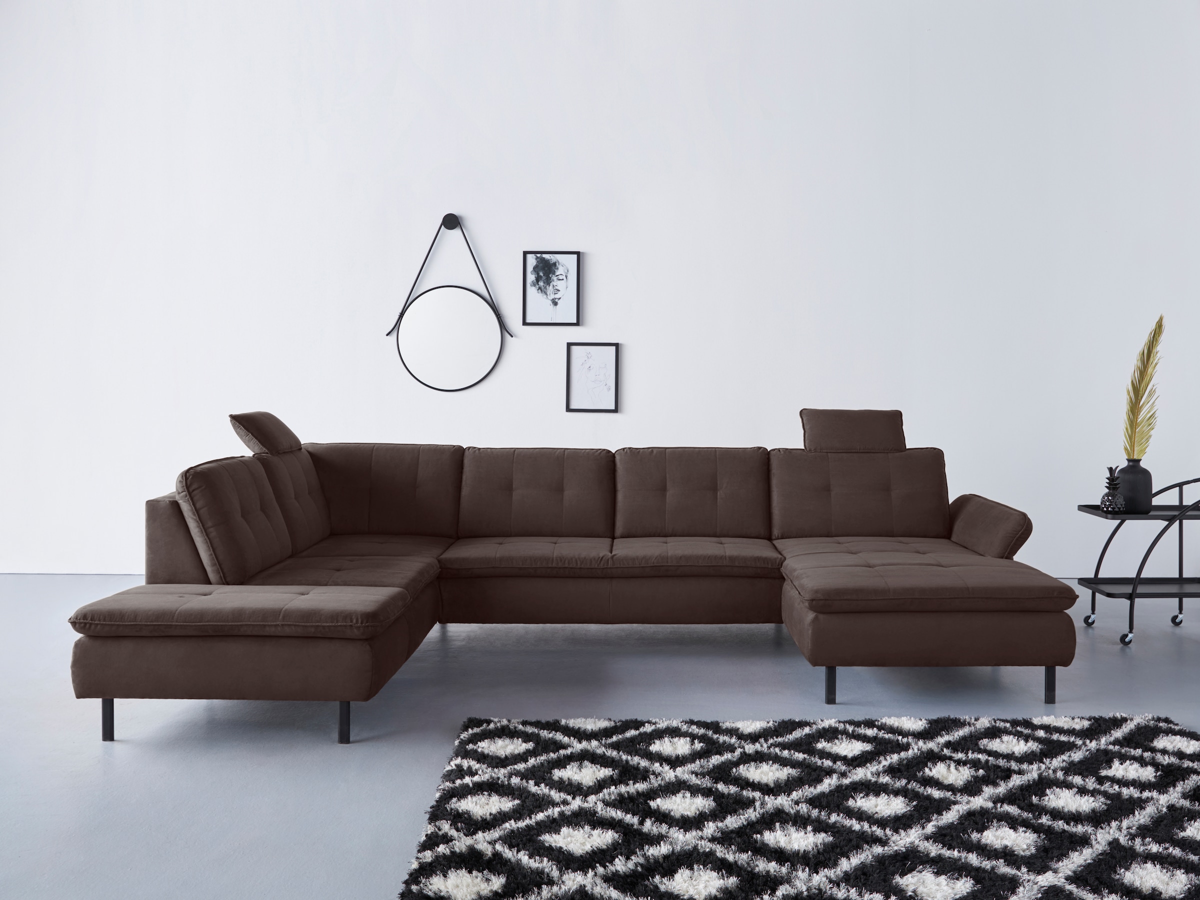 Home affaire "Birkholm U-Form" Armlehnverstellung, auch in Easy Clean Bezug günstig online kaufen