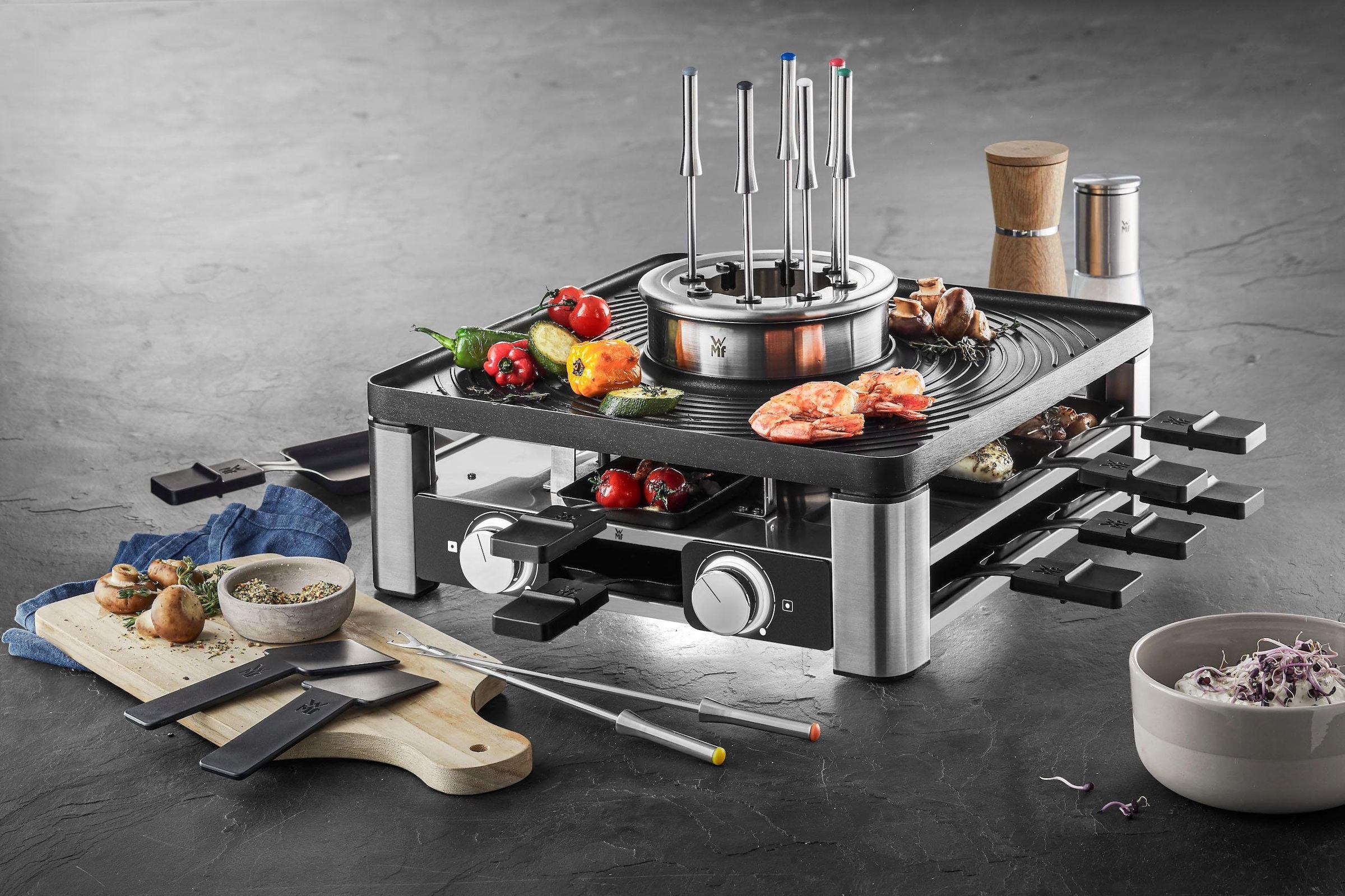 WMF Raclette »Lumero Gourmet Station 3-in-1«, 8 St. Raclettepfännchen, 1800 W