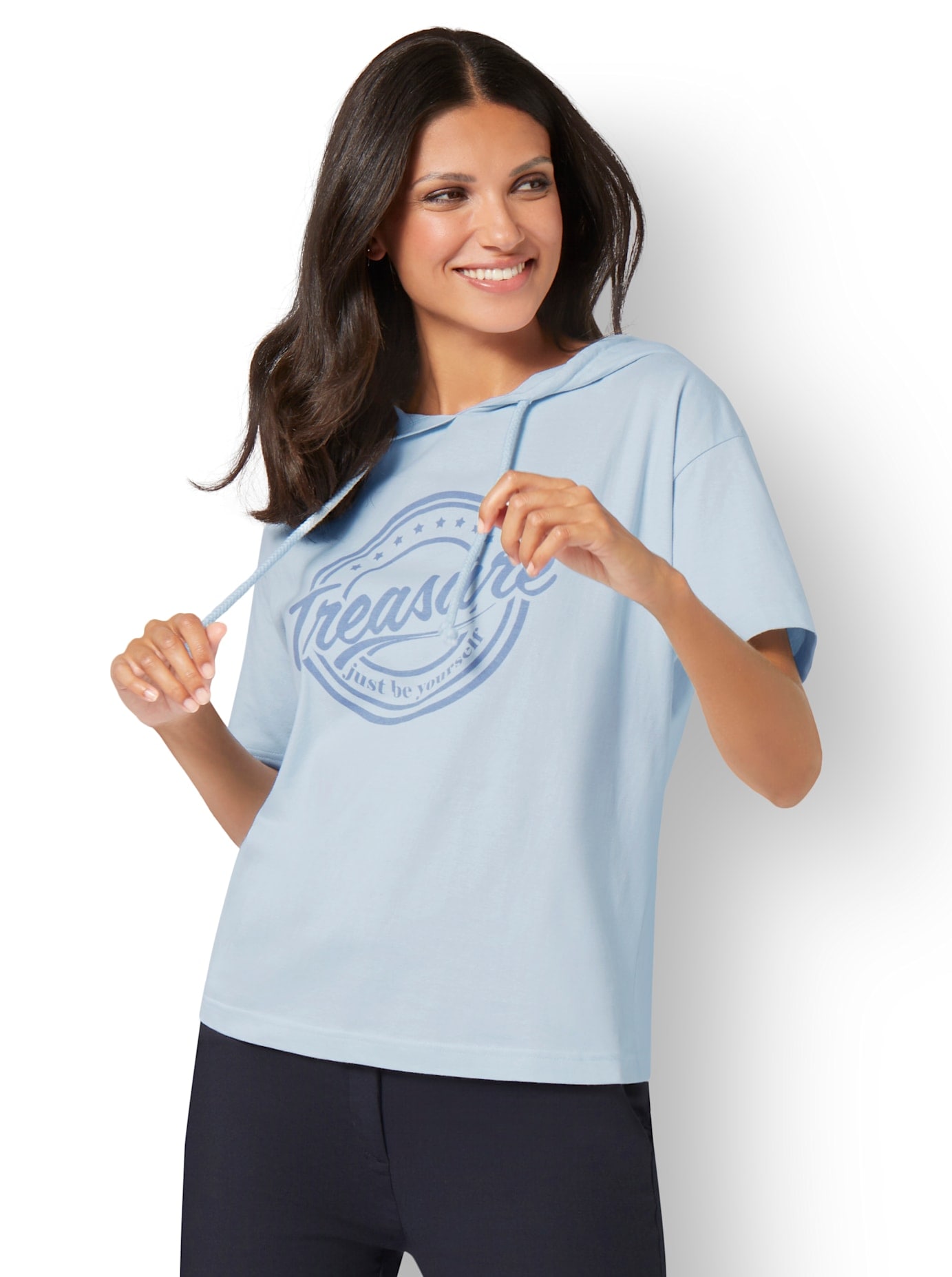 Classic Basics Kapuzenshirt »Halbarmshirt«, (1 tlg.)