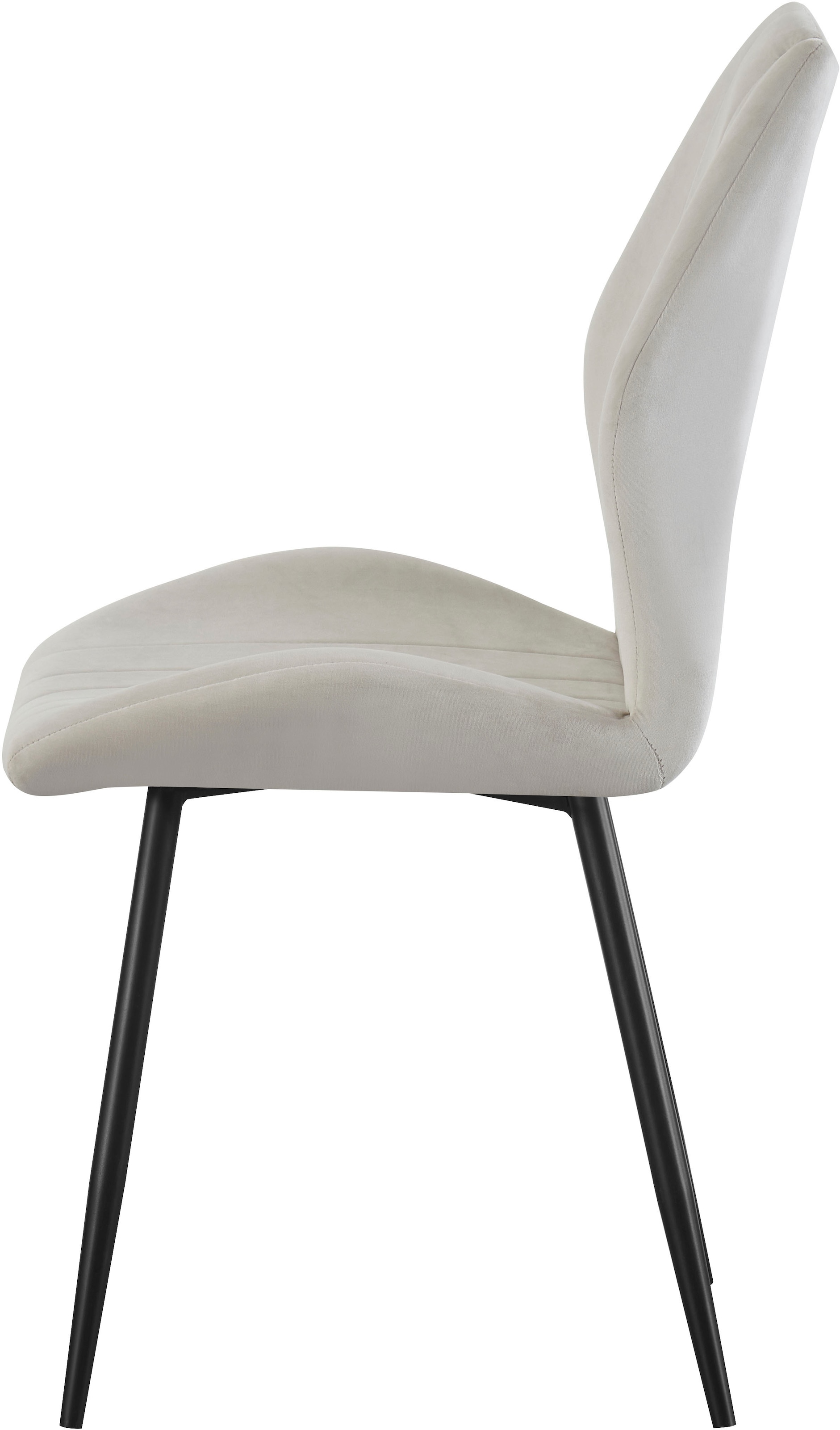 Home affaire Esszimmerstuhl »KILLAM, 2er Set, mit Metallgestell in matt schwarz« (Set) 2 Stk.in verschiedenen Farben, Belsatbarkeit pro Stuhl 120 kg, mit Griffloch