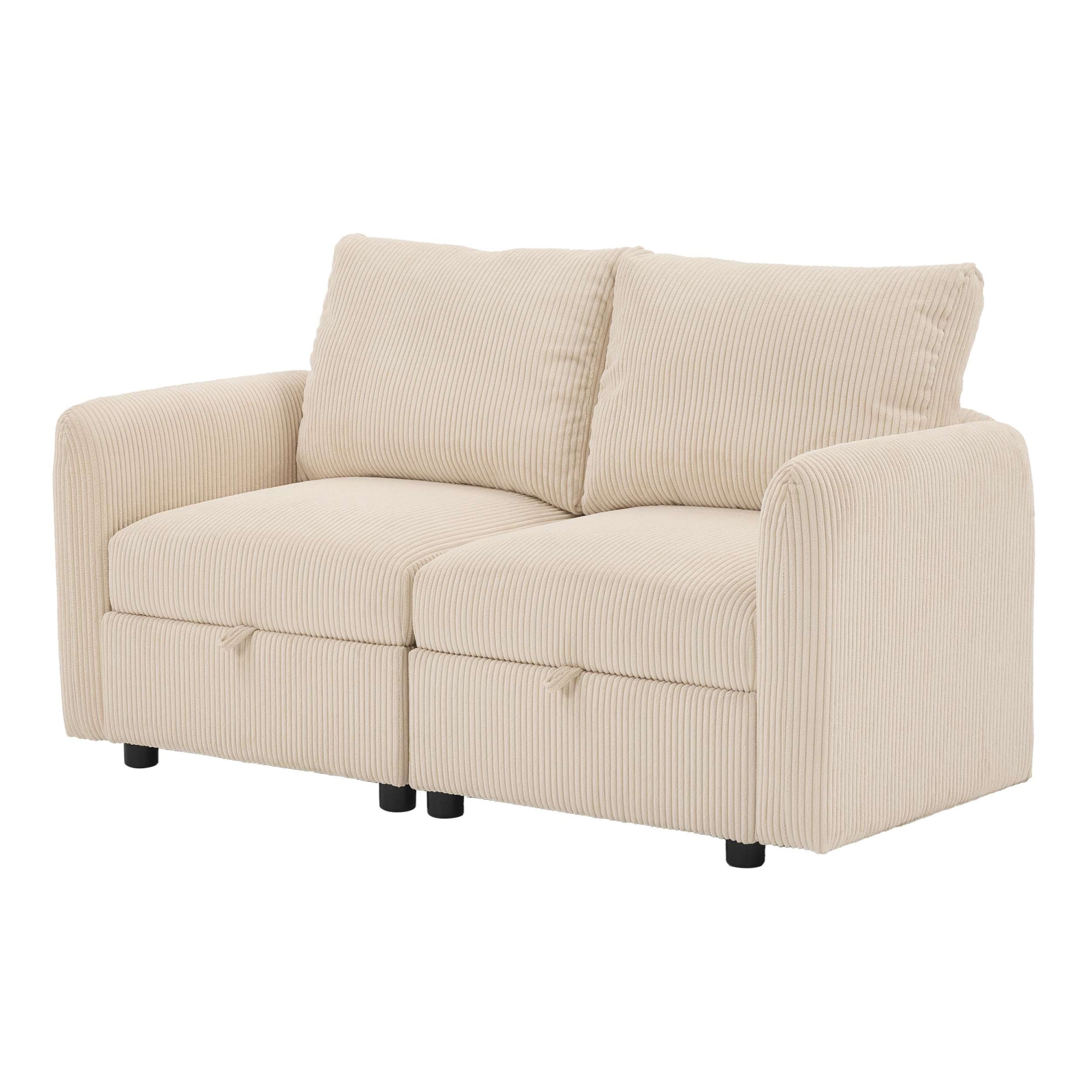 Dorel Home 2-Sitzer »STILHUS Modularsofa mit Stauraum, Breite 155 cm, Cord-Bezug« als Modul oder separat verwendbar - individuell kombinierbar