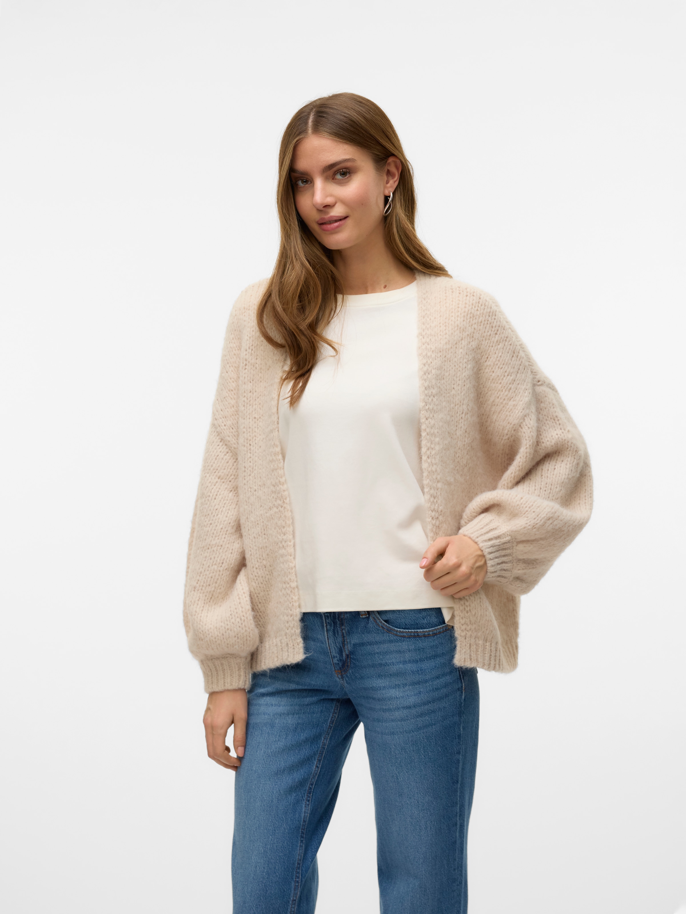 Vero Moda Strickjacke "VMMAYBE LS OPEN CARDIGAN GA REP" günstig online kaufen