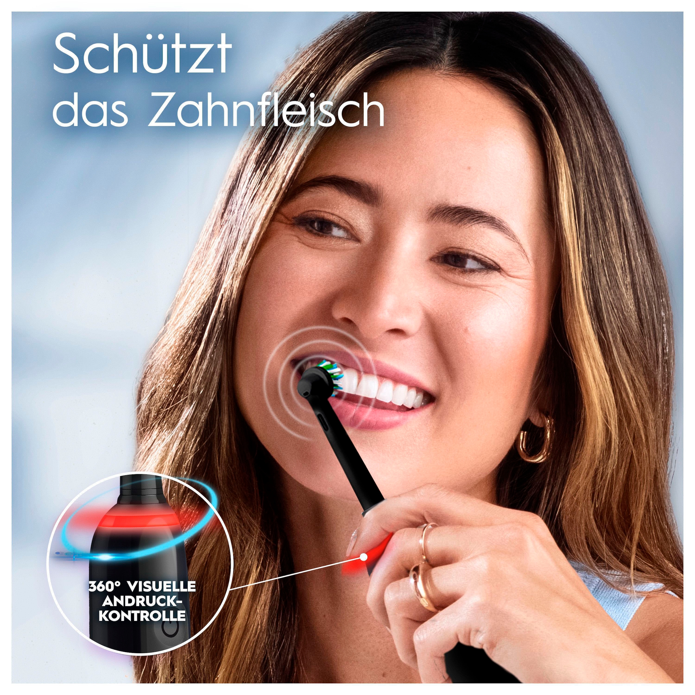 Oral-B Elektrische Zahnbürste »Pro 3 3900«, 3 St. Aufsteckbürsten, Doppelpack 3 Putzmodi