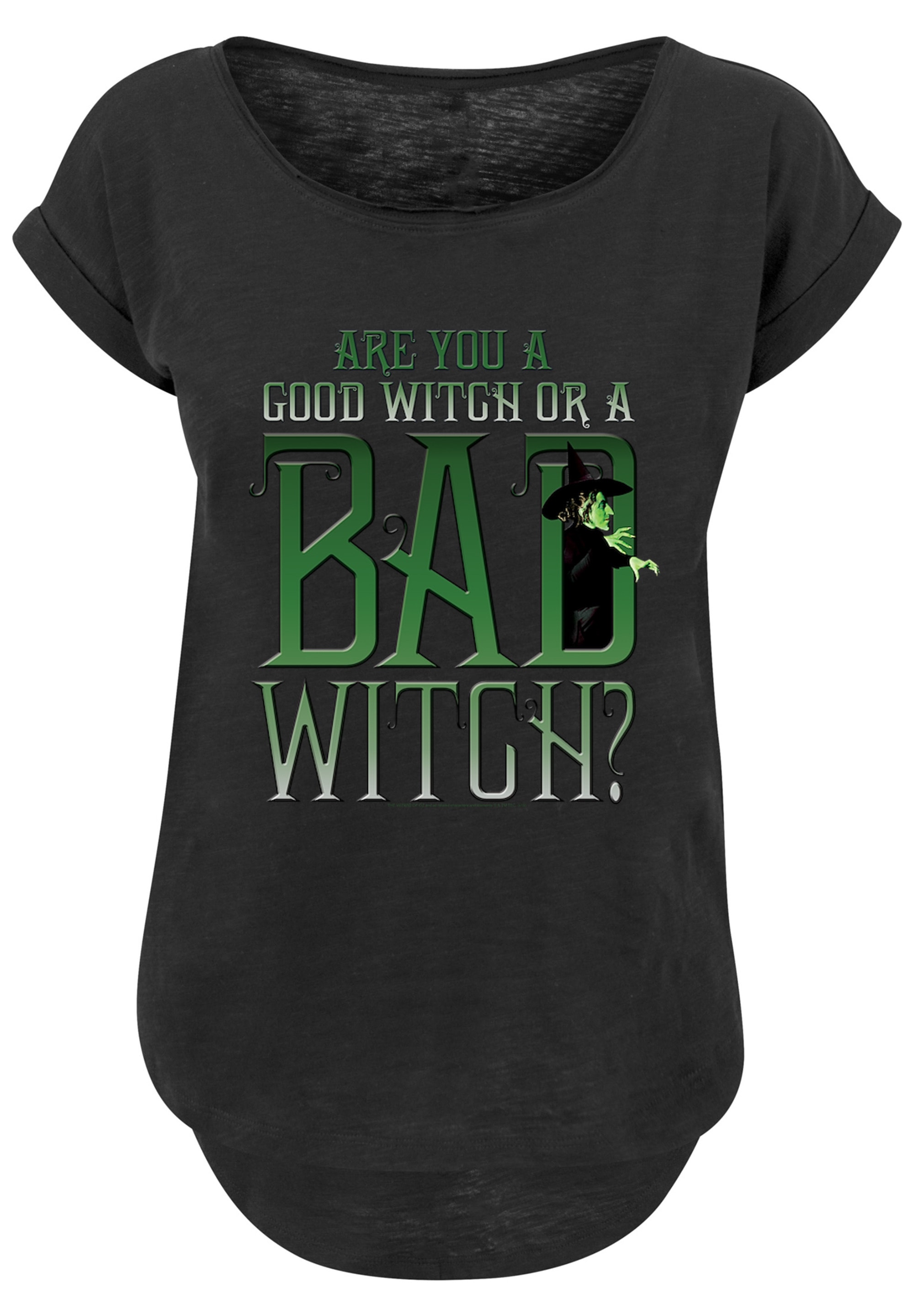 F4NT4STIC T-Shirt »Disney Wizard of Oz Good Witch Bad Witch«, Damen,Premium Merch,Lang,Longshirt,Bedruckt