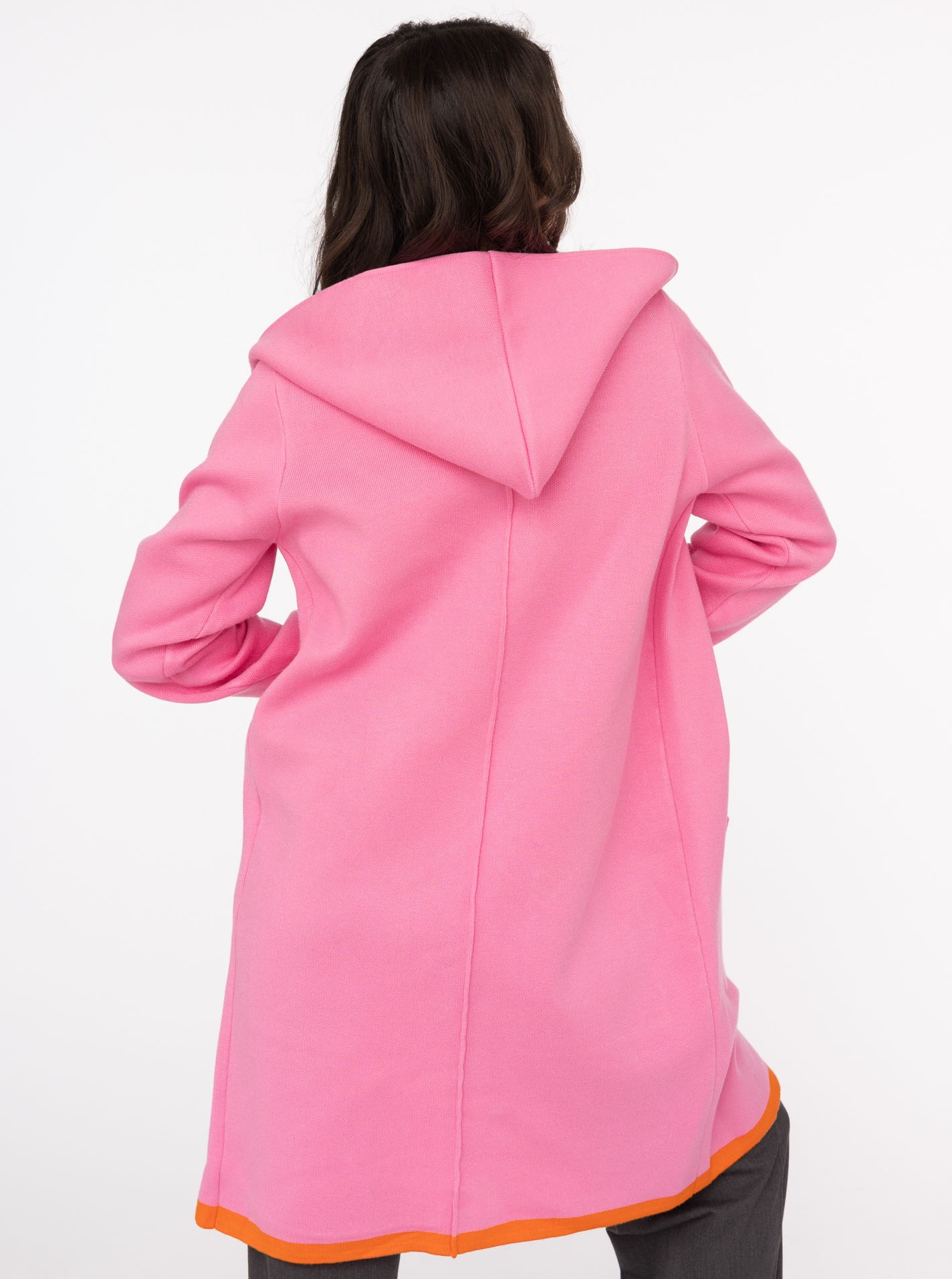 Zwillingsherz Strickjacke ""Mona"", Kapuze, Taschen, Kontrast-Kanten, Langa günstig online kaufen