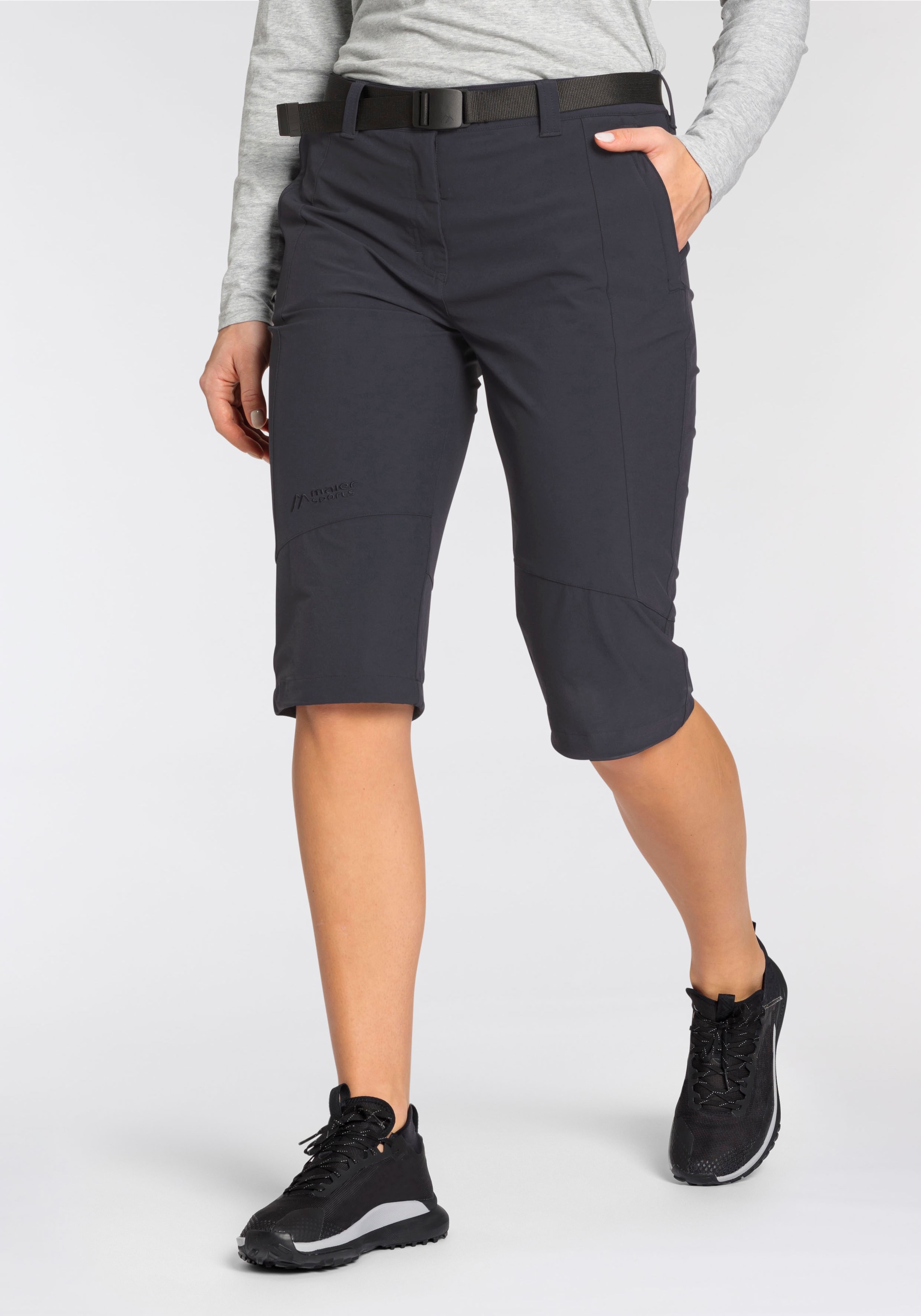 Maier Sports Caprihose, (Set, 2 tlg., Gürtel), 4-Wege-Stretch, auch in großen Größen erhältlich