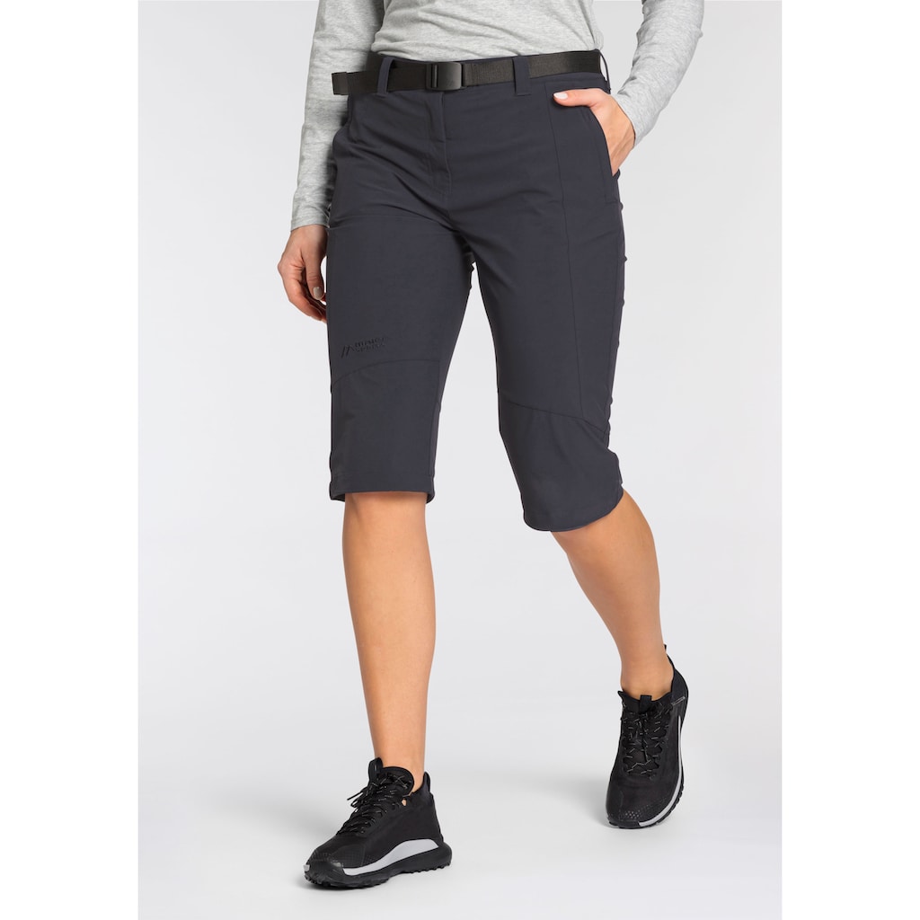 Maier Sports Caprihose, (Set, 2 tlg., Gürtel)