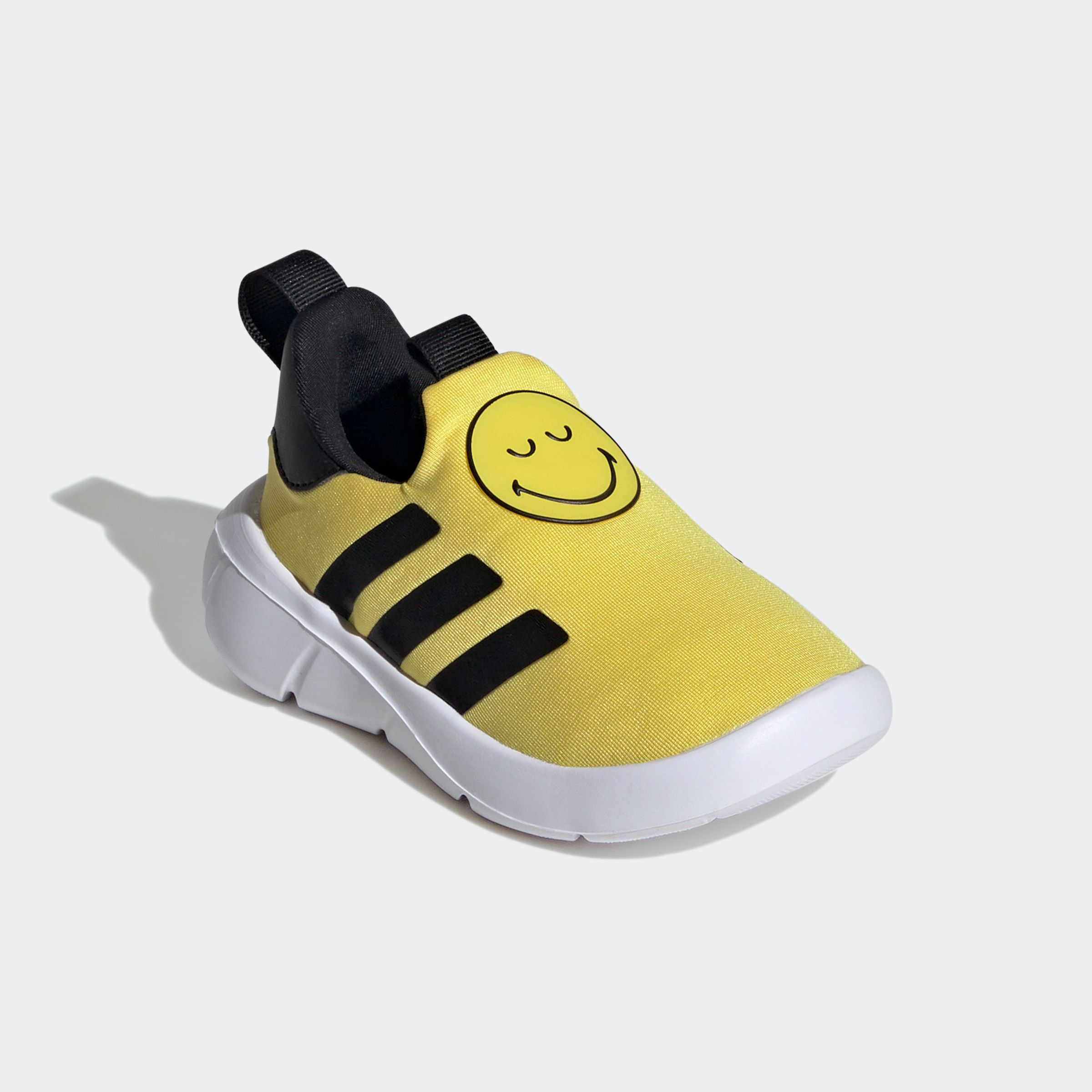 Mädchen Sneaker "MONOFIT SMILEY I", ADIDAS SPORTSWEAR, Gr. 22, gelb, Synthetik, Textil, Schuhe, für Kinder
