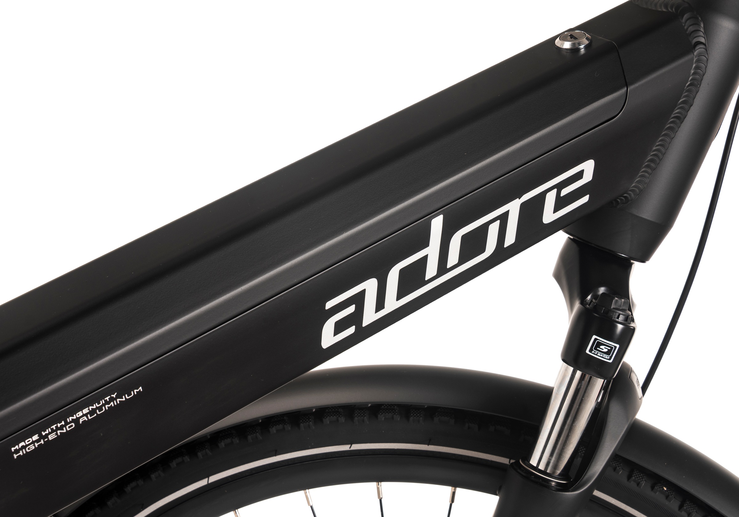 Adore E-Bike »28" Alu Cityfahrrad CX-440 Mittelmotor 75NM / 15Ah schwarz matt«, 7 Gang, Shimano, Tourney, Mittelmotor 250 W