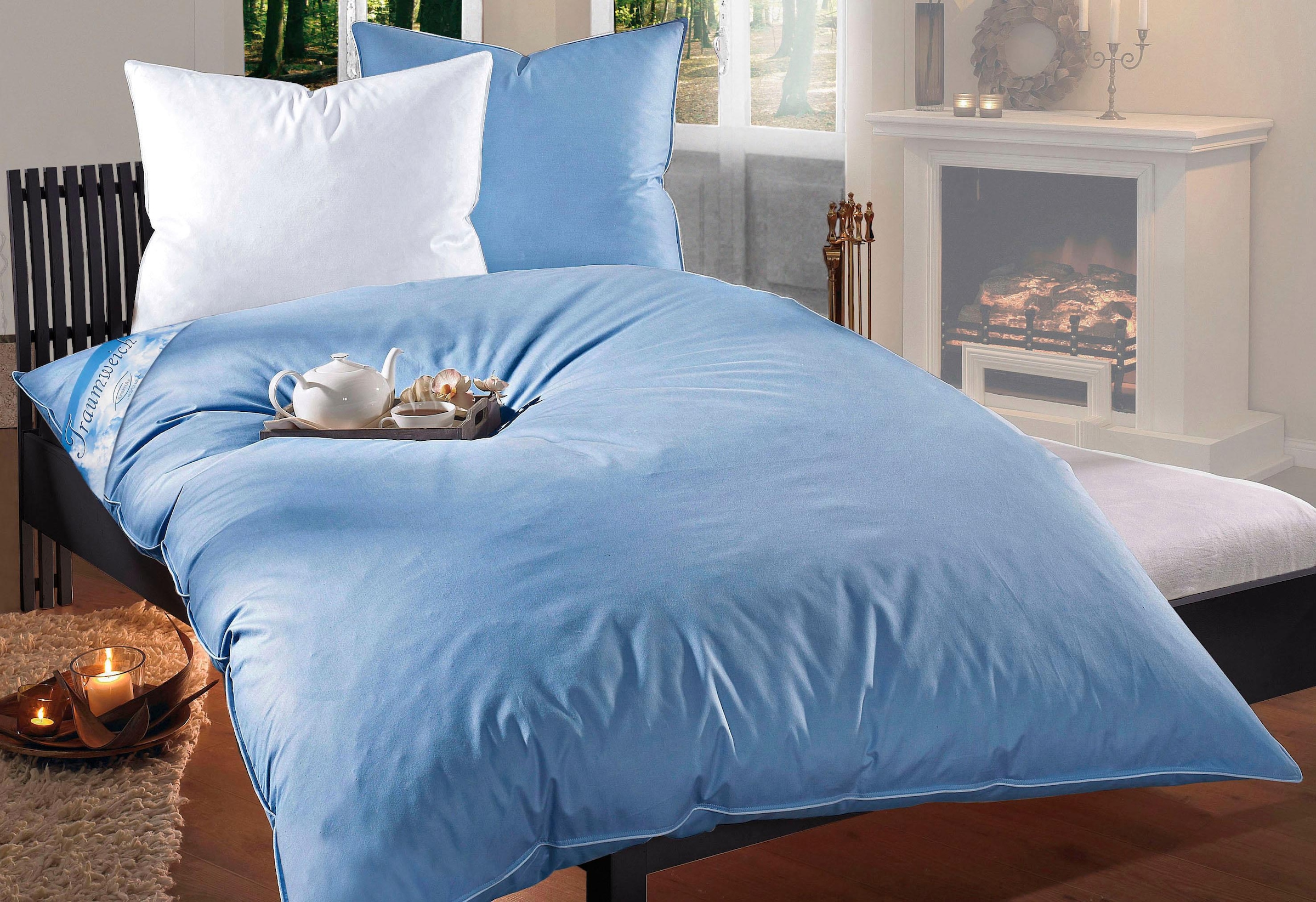 RIBECO Federbettdecke "Leon, Ballonbettdecke" extrawarm Füllung 90 % Federn günstig online kaufen