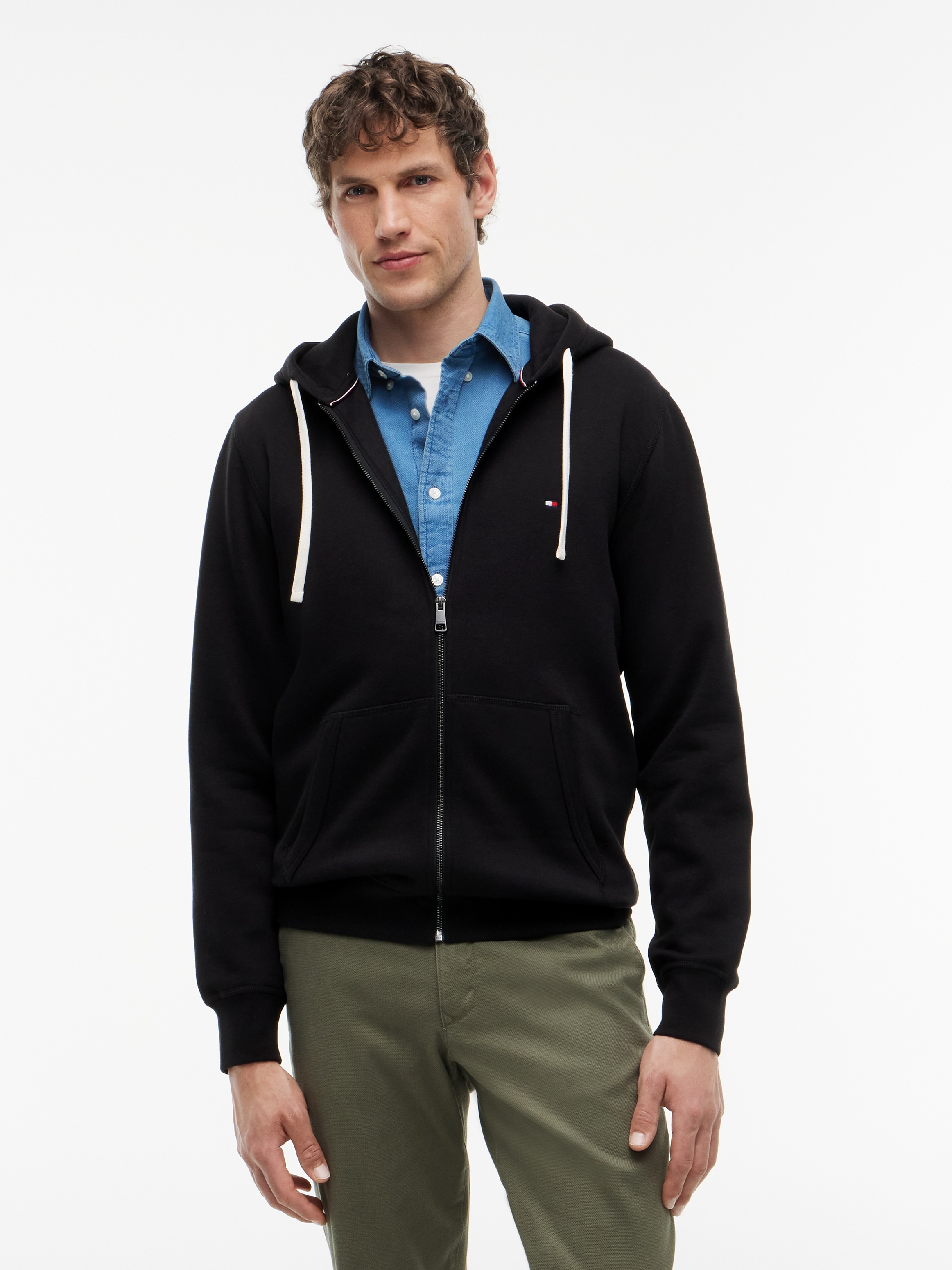 Tommy Hilfiger Kapuzensweatjacke "ESSENTIAL FLEECE HOODED REGULAR"