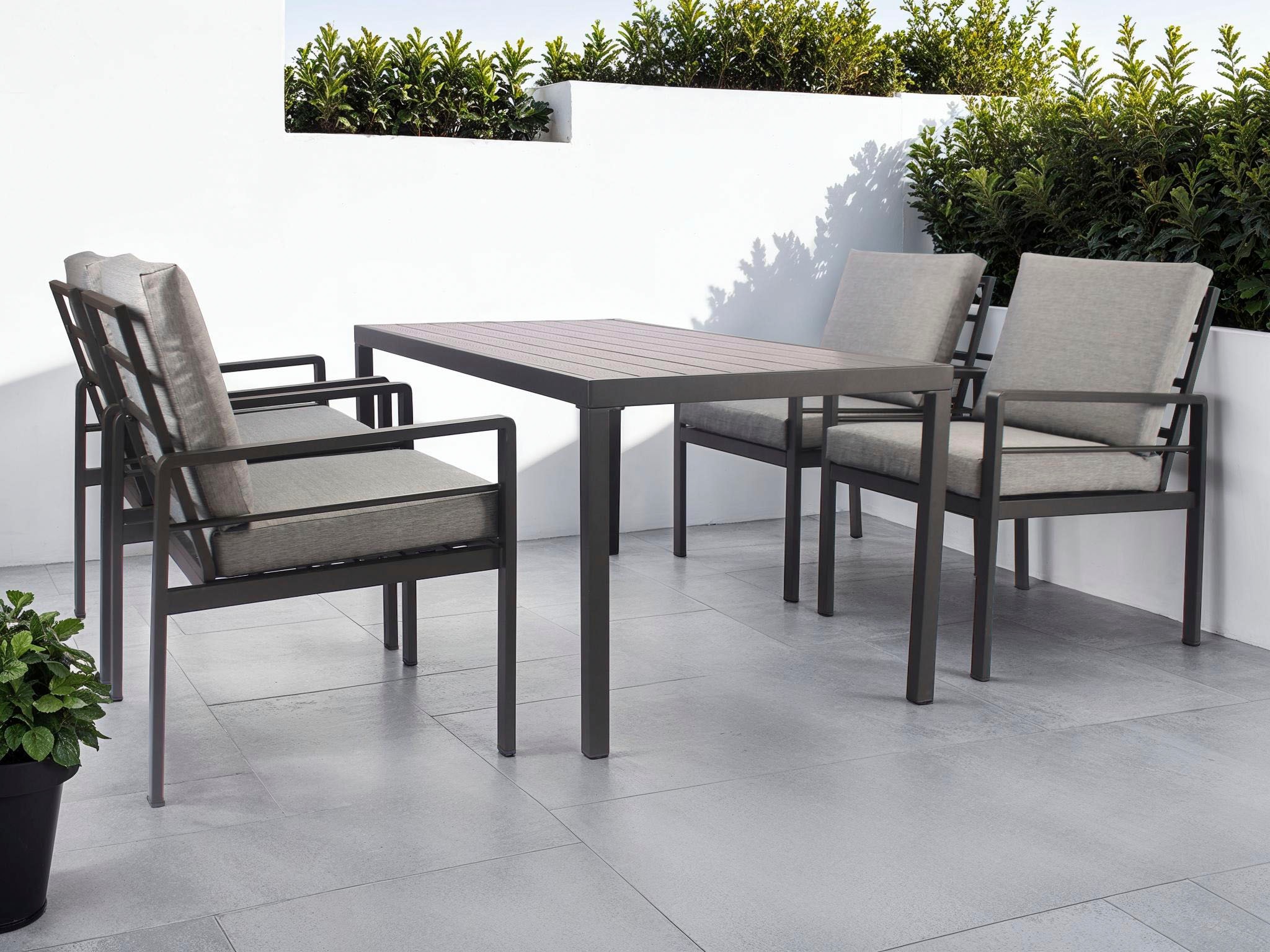 KONIFERA Garten-Essgruppe ""New Jersey"" Set, 4 Sessel, Tisch 80x160x71 cm, günstig online kaufen