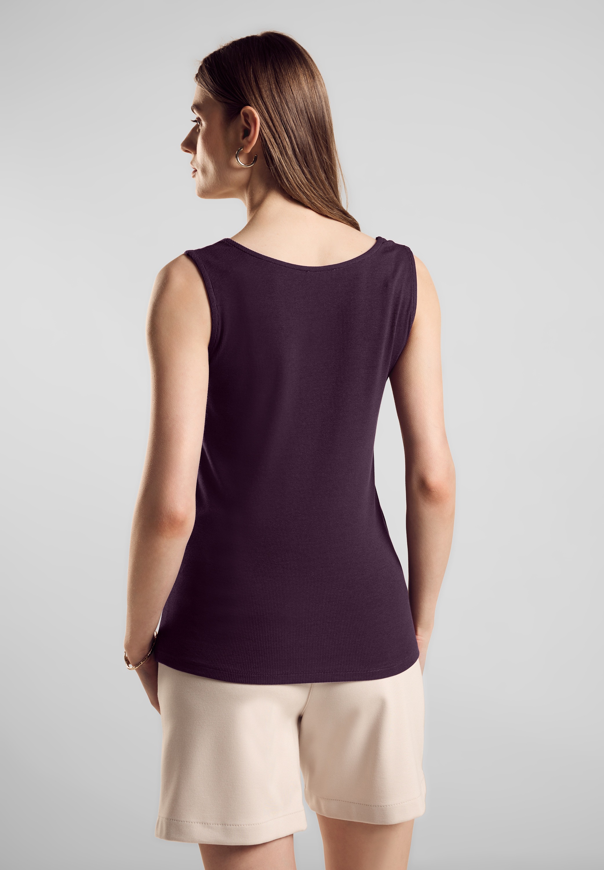 STREET ONE T-Shirt, aus Baumwolle mit Stretchante