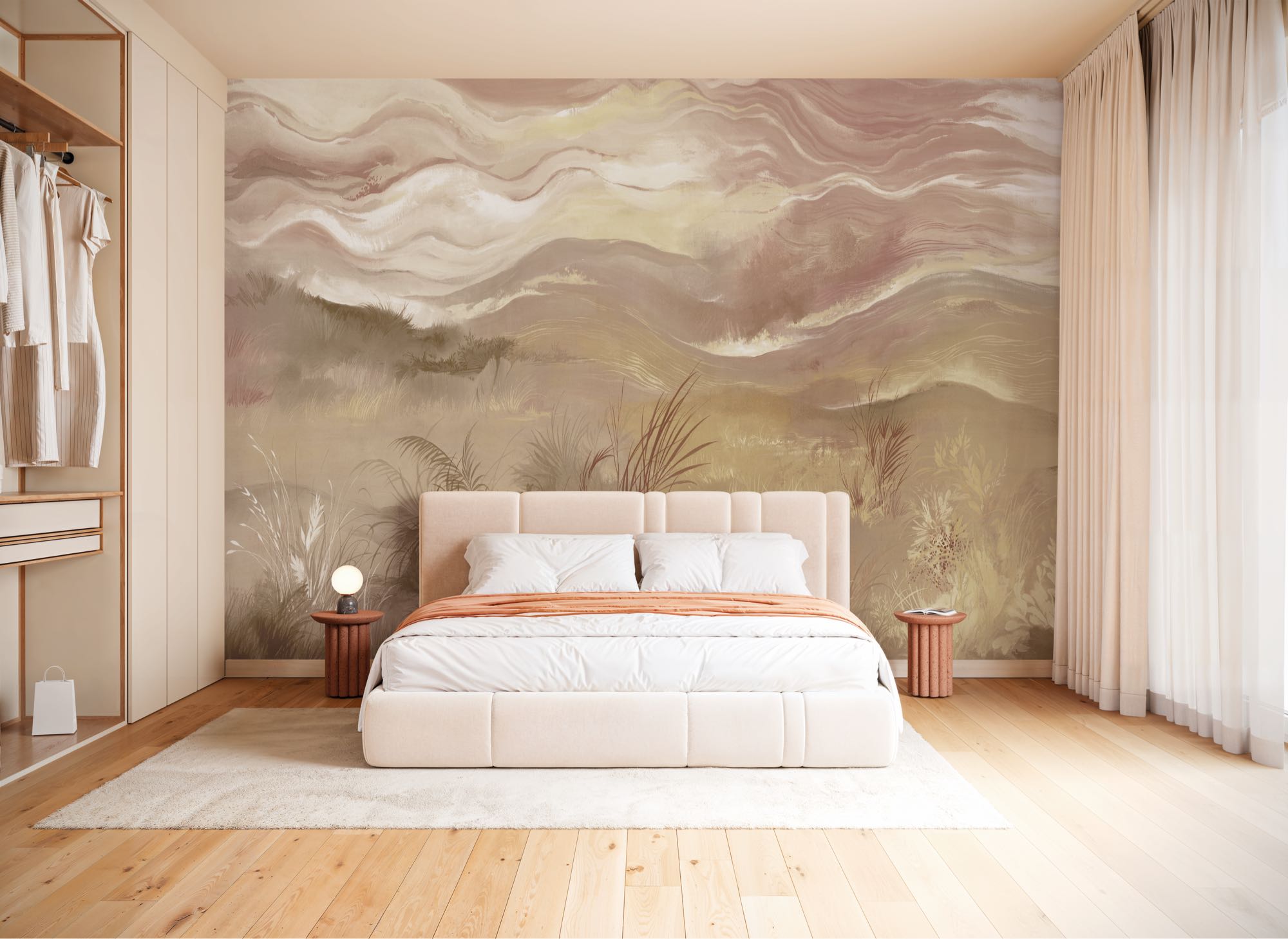 Komar Fototapete "Vlies Fototapete - Sunset Spray - Größe 350 x 250 cm" Motiv bedruckt glatt