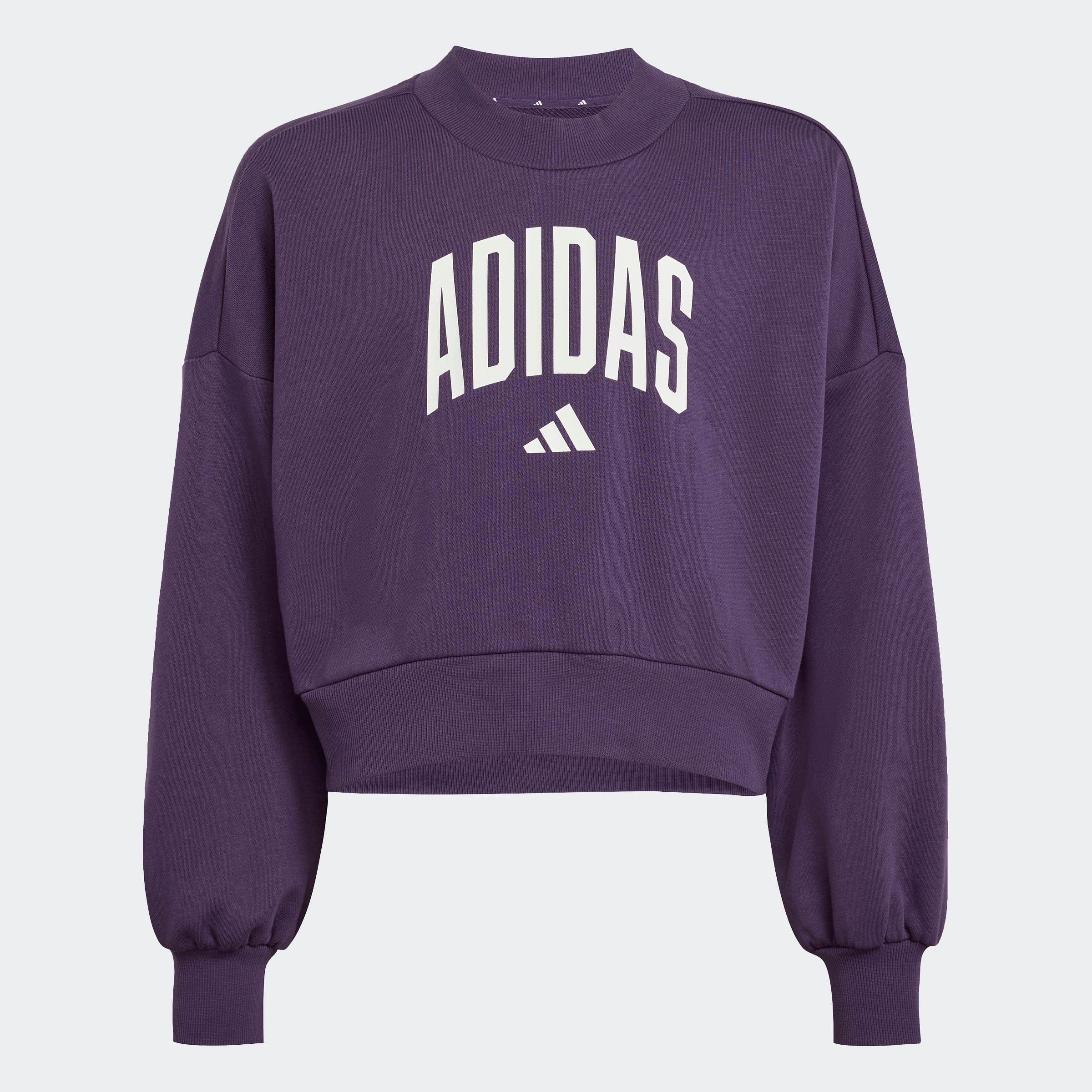 adidas Sportswear Sweatshirt »SEASONALS ESSENTIALS COLLEGIATE TYPOGRAPHY CREWNECK KIDS«, sportlicher Stil, ohne Verschluss, mit Rundhalsausschnitt
