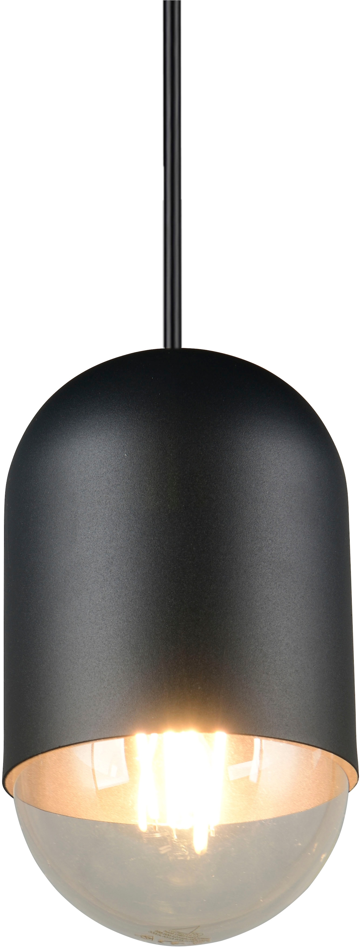 REALITY Leuchten Pendelleuchte »NARA, Hängelampe inkl. Leuchtmittel 1x E27 806 Lumen 2700K warmweiß« E27 2 Stk. Warmweiß Hängeleuchte in schlichtem Design Ø 11cm, Leuchtmittel wechselbar