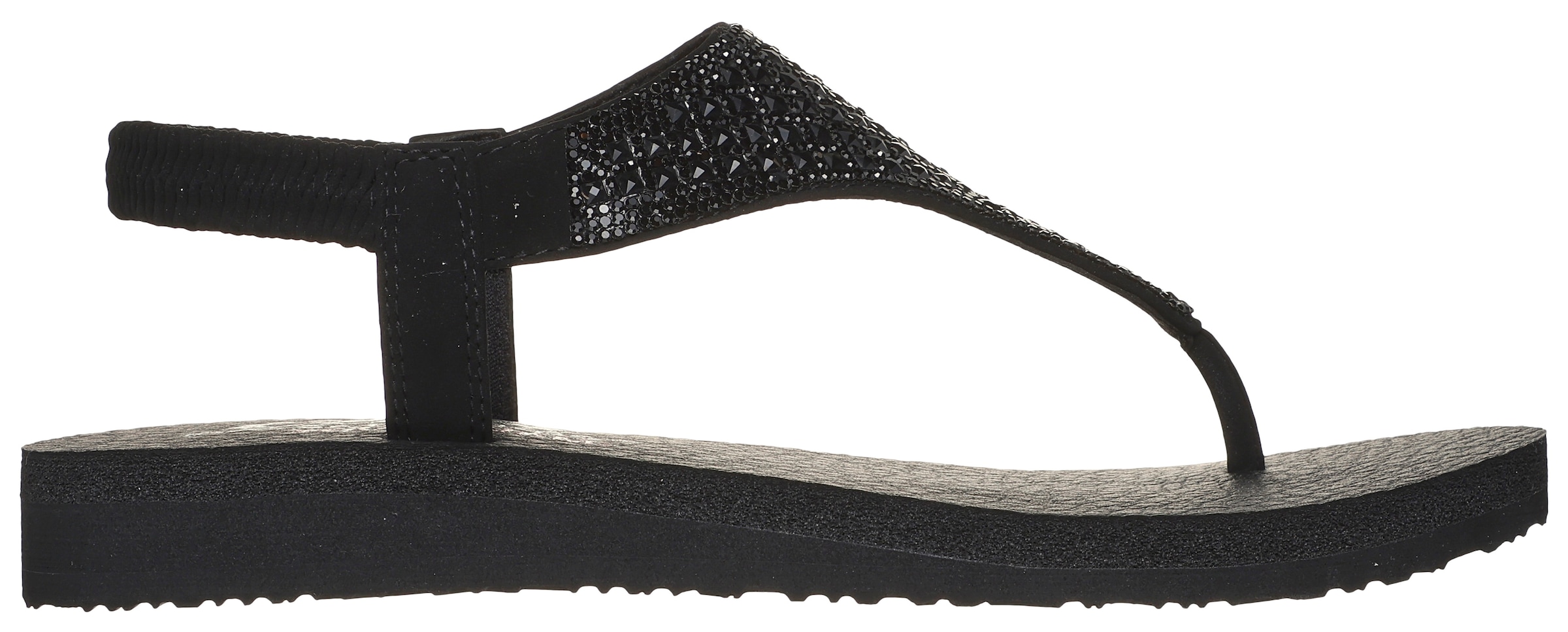 Skechers Sandale »MEDITATION-ROCKSTAR«, Sommerschuh, Sandalette, Riemchensandale, mit Glitzersteinen