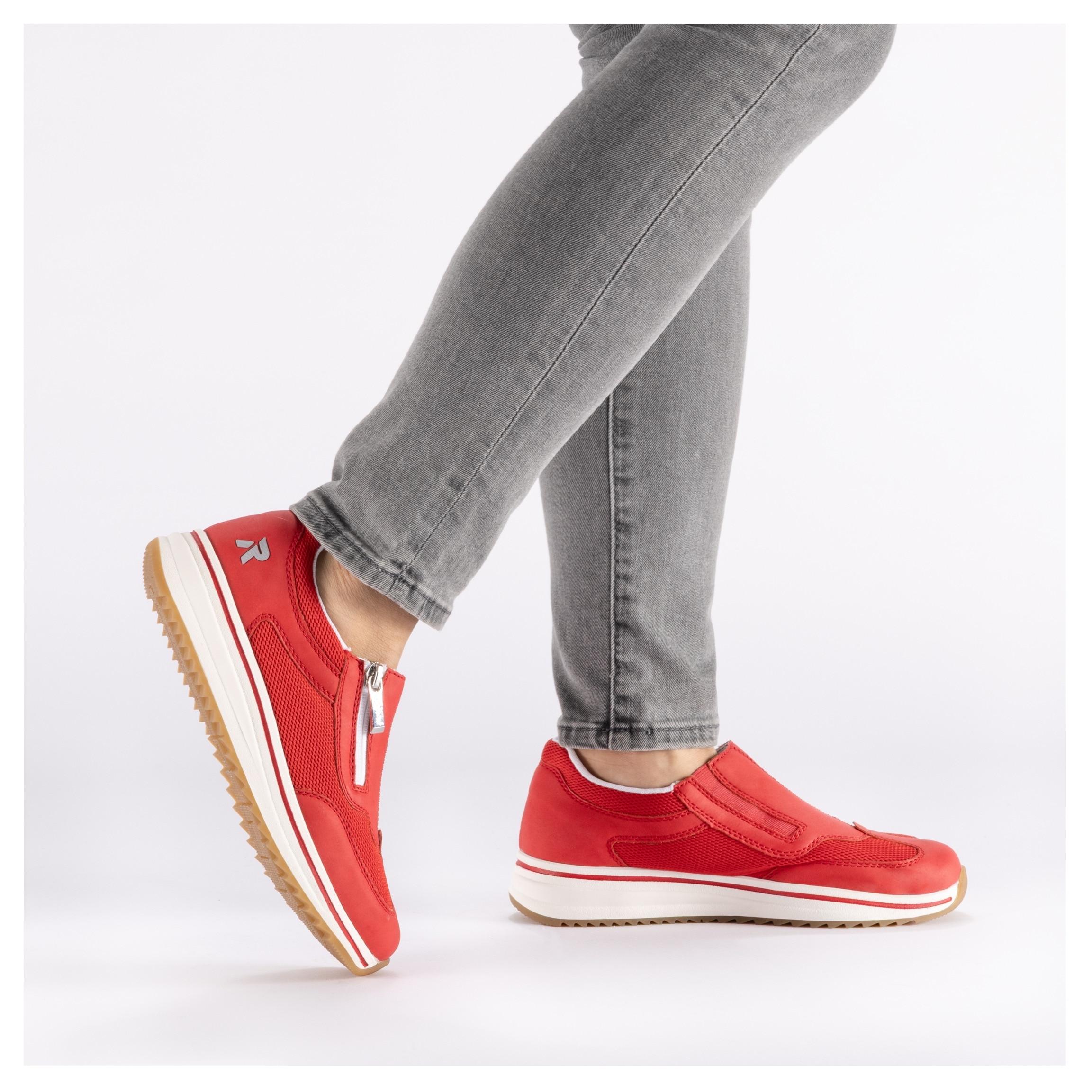 Rieker Slipper  Slip-on Sneaker, Halbschuh, Freizeitschuh mit Reißverschluss