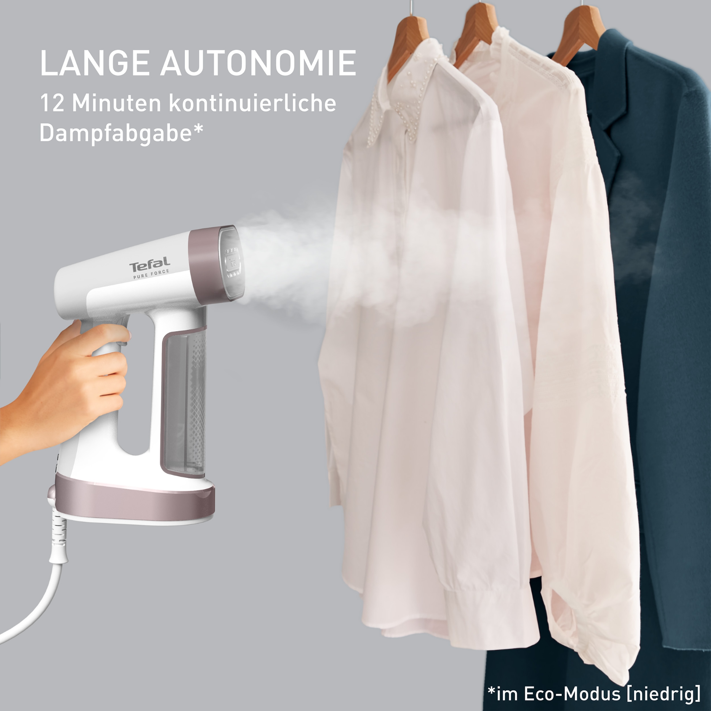 Tefal Dampfbürste »DT8720 Pure Force 2-in-1«, 1800 W, vertikal Dampfen, horizontal Bügeln, 12 Minuten Autonomie