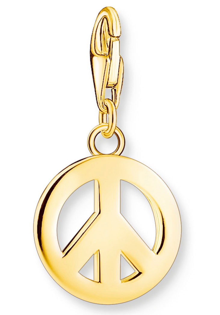 THOMAS SABO Charm-Einhänger »Peace, Peace gold, 1880-051-14, 1898-488-7«, mit Zirkonia (synth.) oder Glas-Keramik Stein