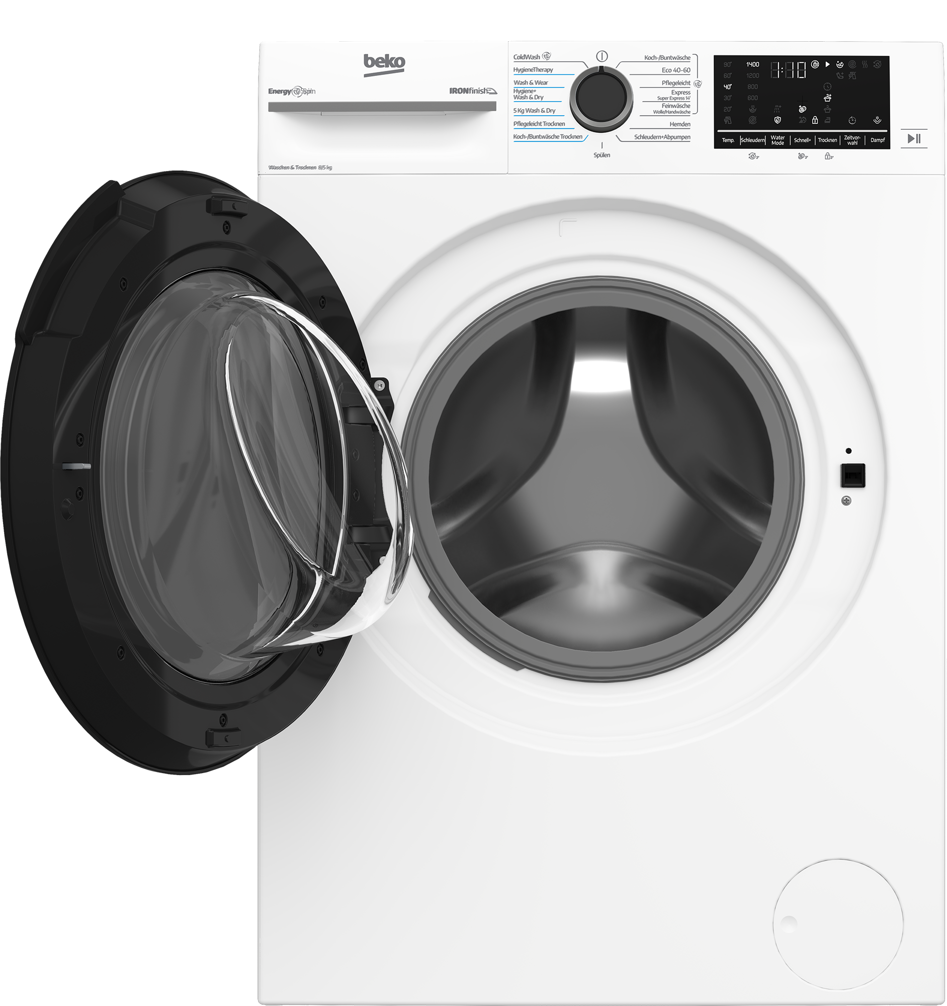 BEKO Waschtrockner »BM3DT4844W1« 8 kg /5 kg 75 dB(A) Waschen & Trocknen in einem: 8 kg / 5 kg, Dampffunktion