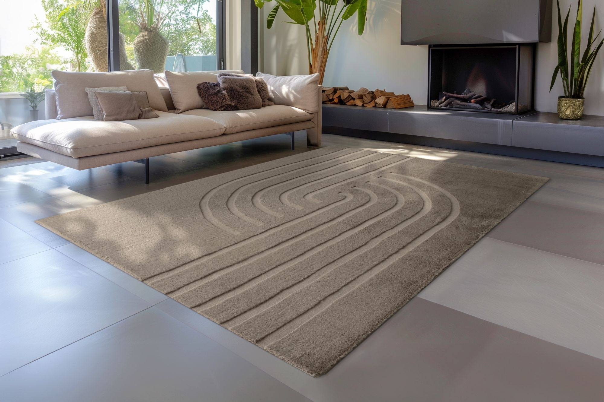 Kayoom Teppich "Peace 725" rechteckig 22 mm Höhe Kurzflor, Hochflor, Modern günstig online kaufen