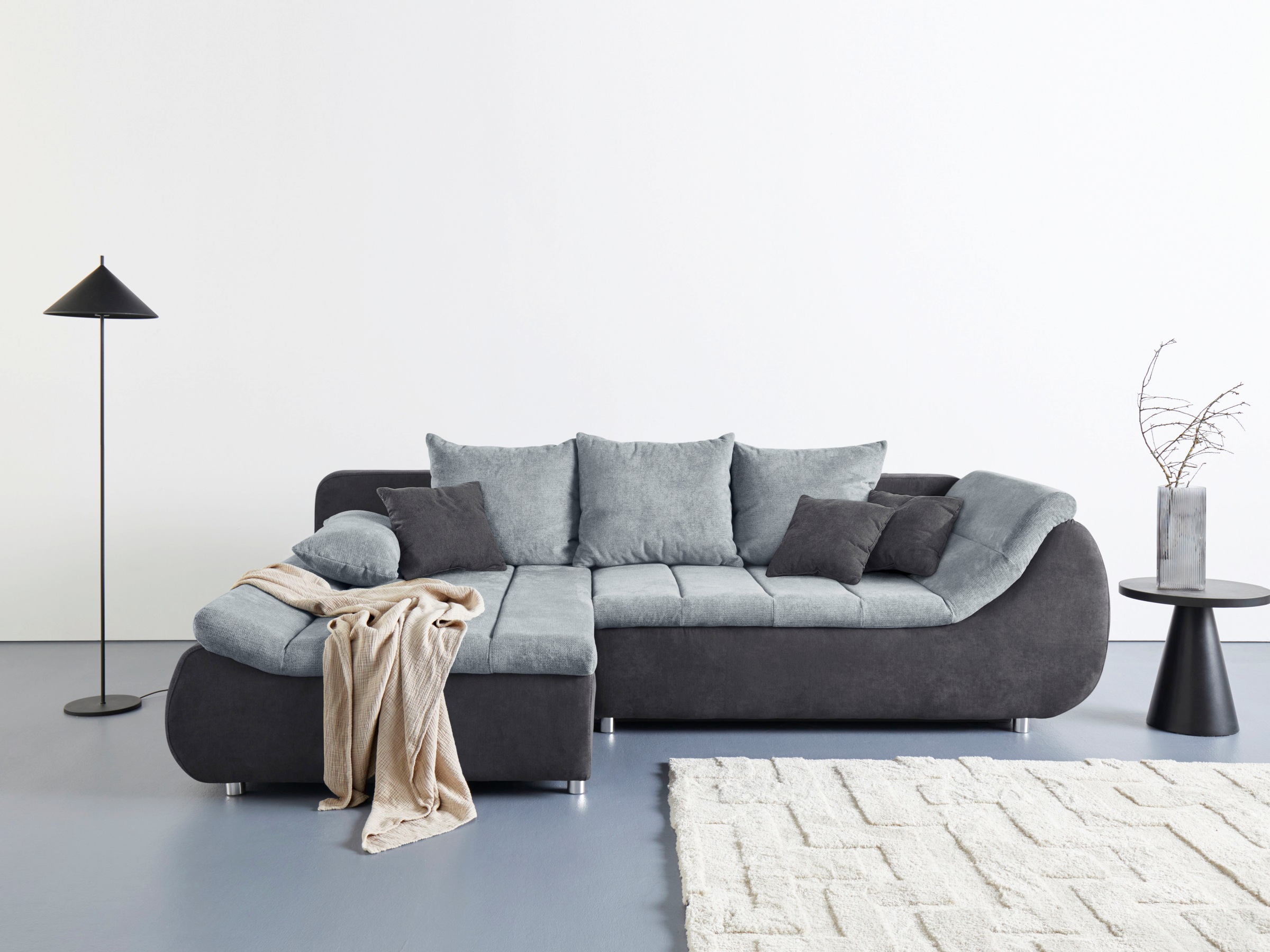 Home affaire Ecksofa "Imola, elegant und modern, aktuelle Steppung im Sitz, günstig online kaufen