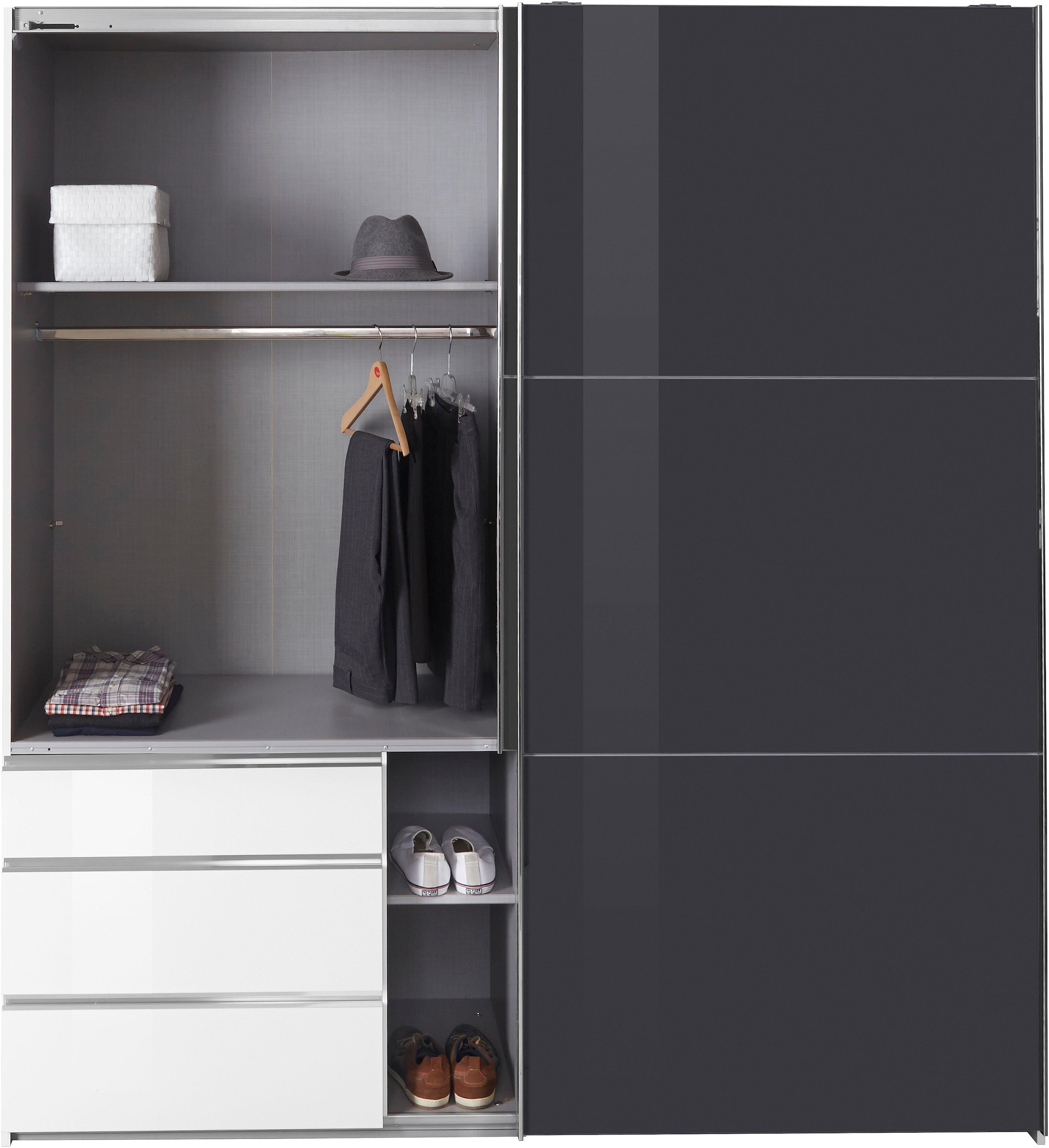 Wimex Schwebetürenschrank »Level by fresh to go«, mit Glastüren