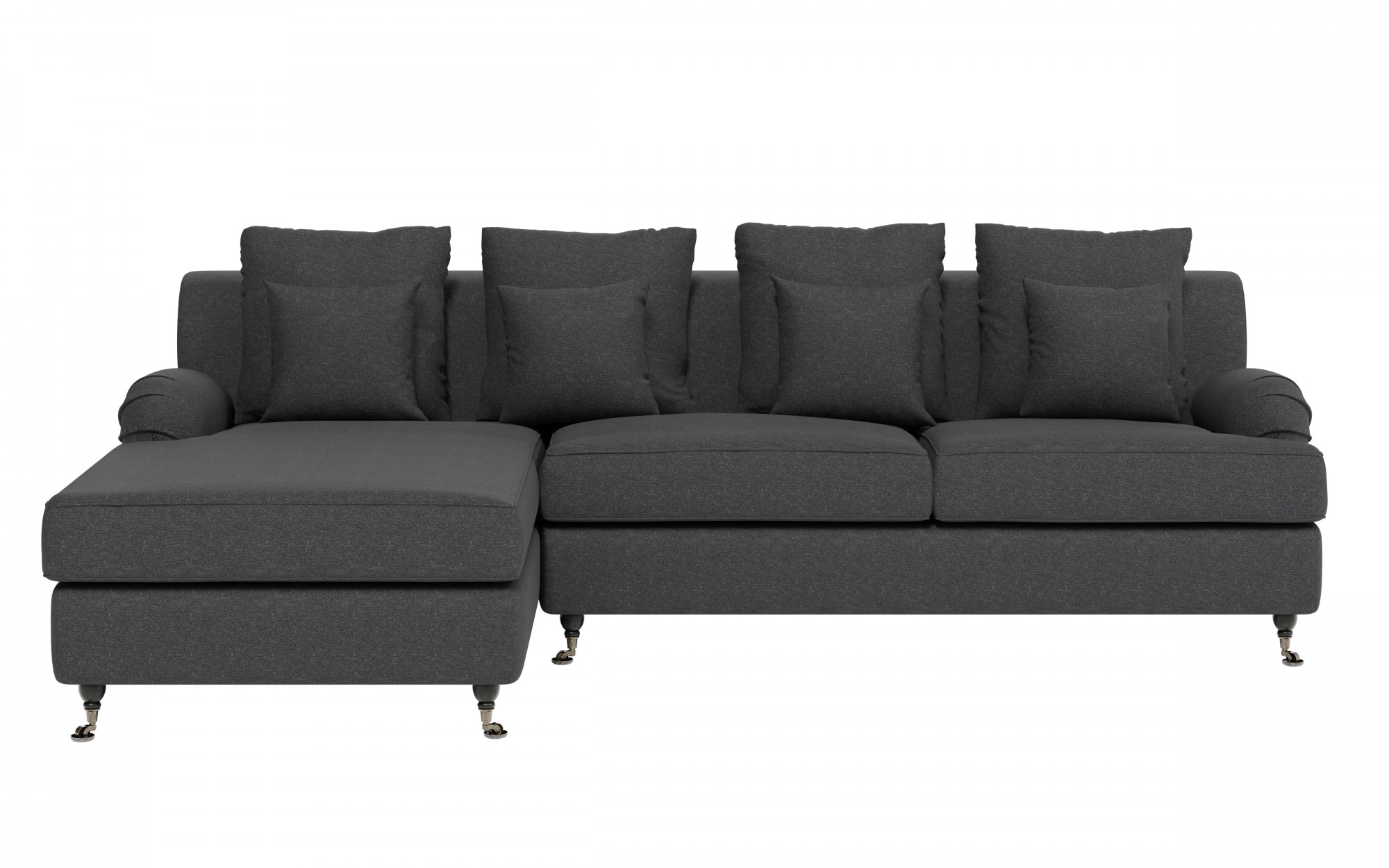 Home affaire Ecksofa "NORIN L-Form", zwei Fußarten: vorne - Rollen, hinten günstig online kaufen