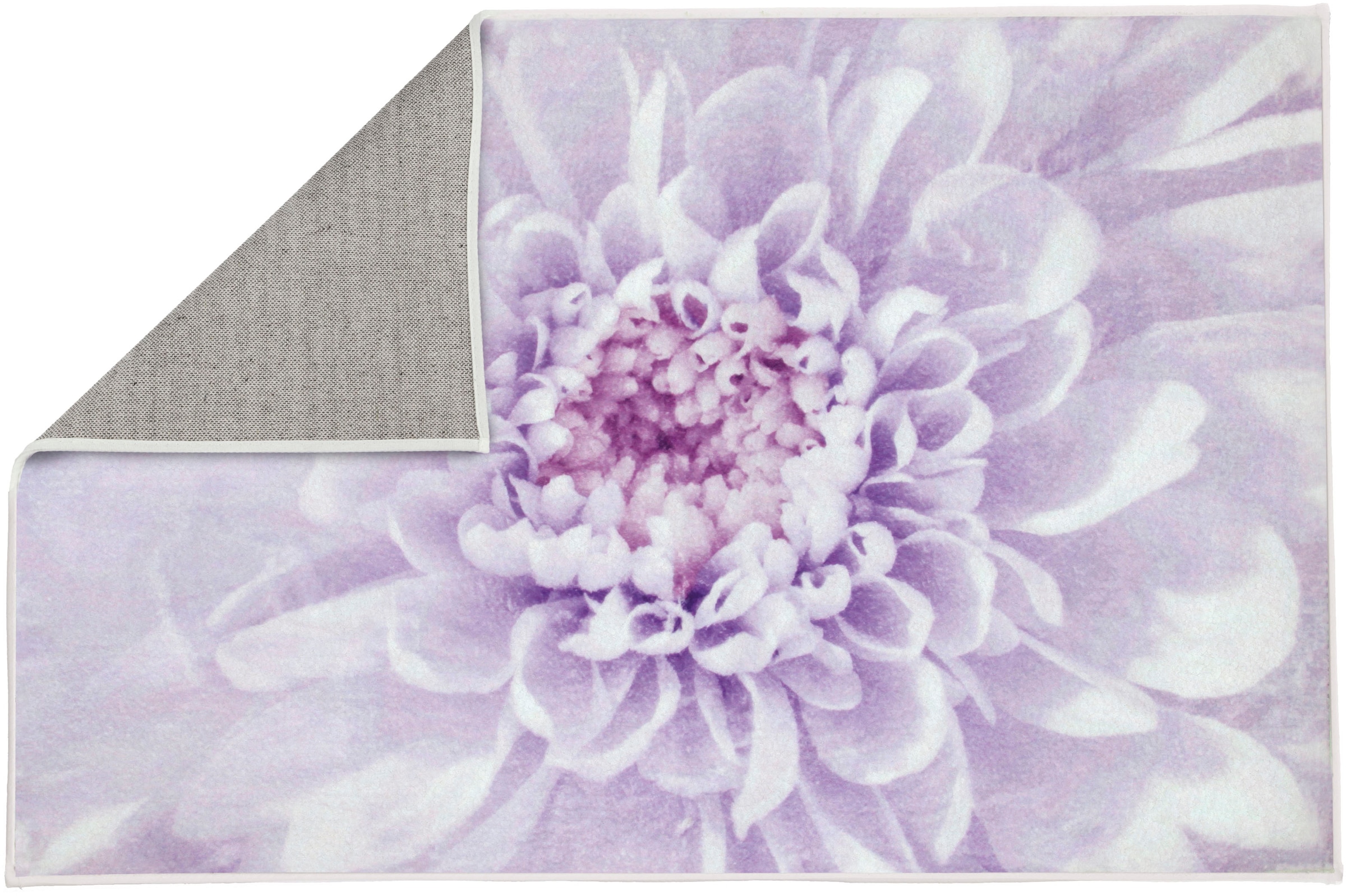 Kleine Wolke Badematte »Dahlia«, rutschhemmend beschichtet, fußbodenheizungsgeeignet, Badteppich, bedruckt, Blütenmotiv, Pastell Farben