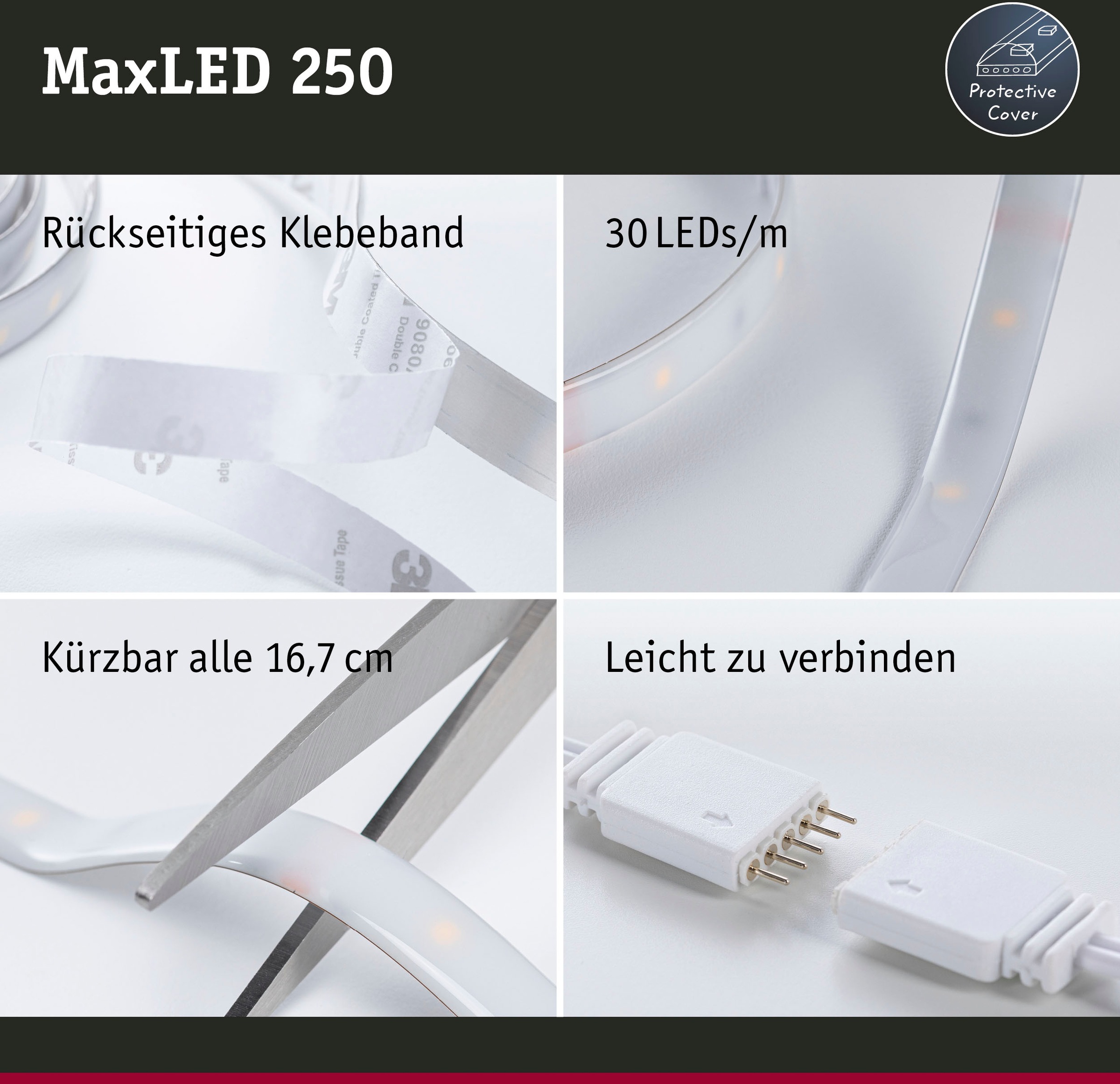 Paulmann LED-Streifen »MaxLED | 3m, White, 12W Home St.-flammig, Smart 810lm«, 1 beschichtet kaufen BAUR 250 810 Zigbee Tunable Basisset IP44